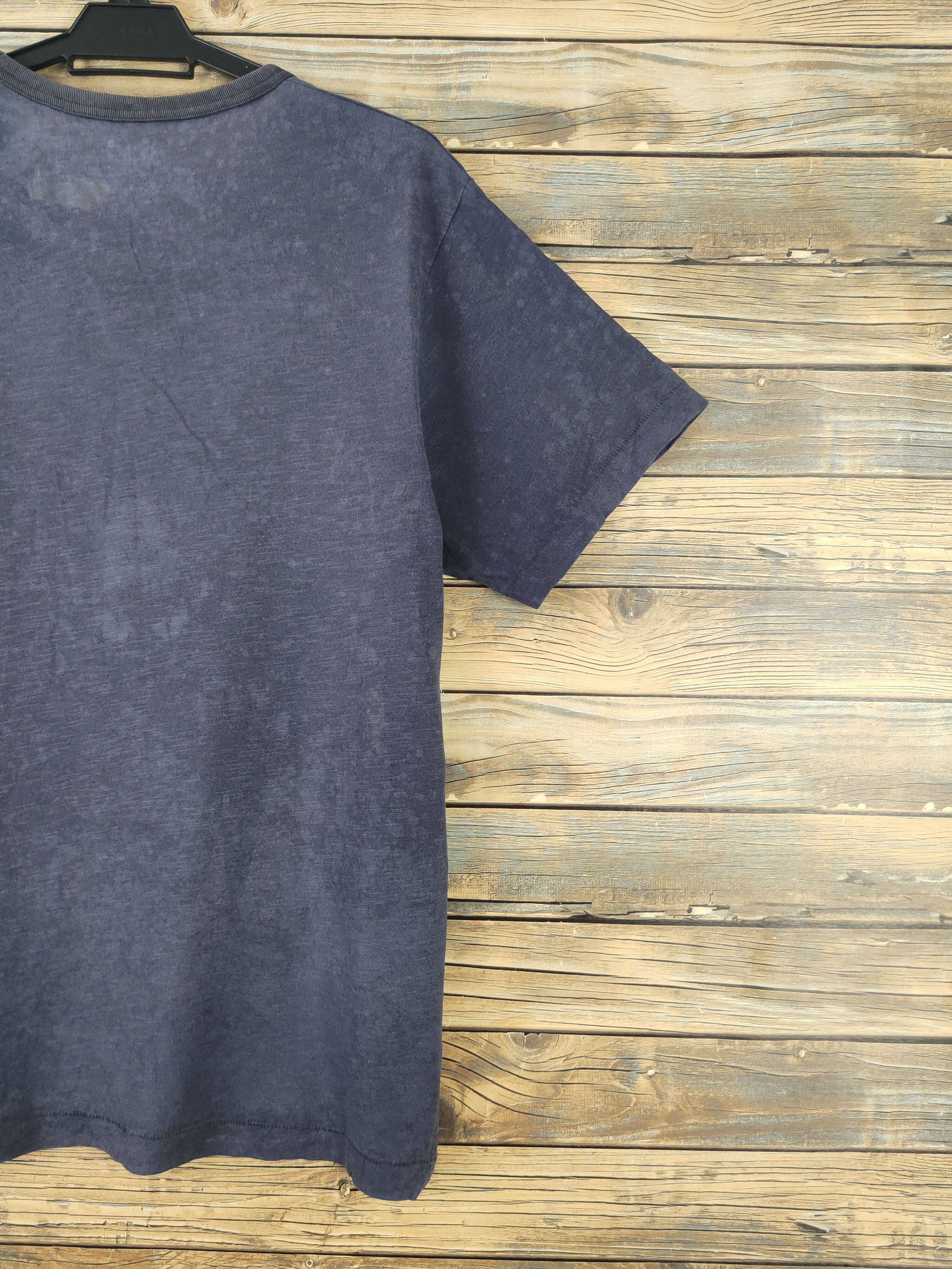 Japanese Brand × Vintage DL Uniqlo swan Navy Faded Short Sleeve T-shirts #661 Size US L / EU 52-54 / 3 - 11 Thumbnail
