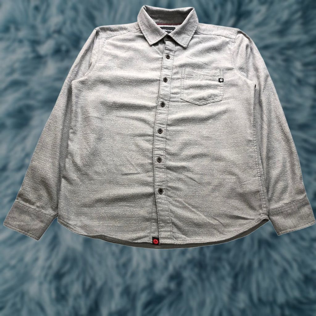 Marmot Marmot Midweight Flannel Shirt Mens S Pocket Logo Gray Long Sleeve Button-Up Size US S / EU 44-46 / 1 - 1 Thumbnail