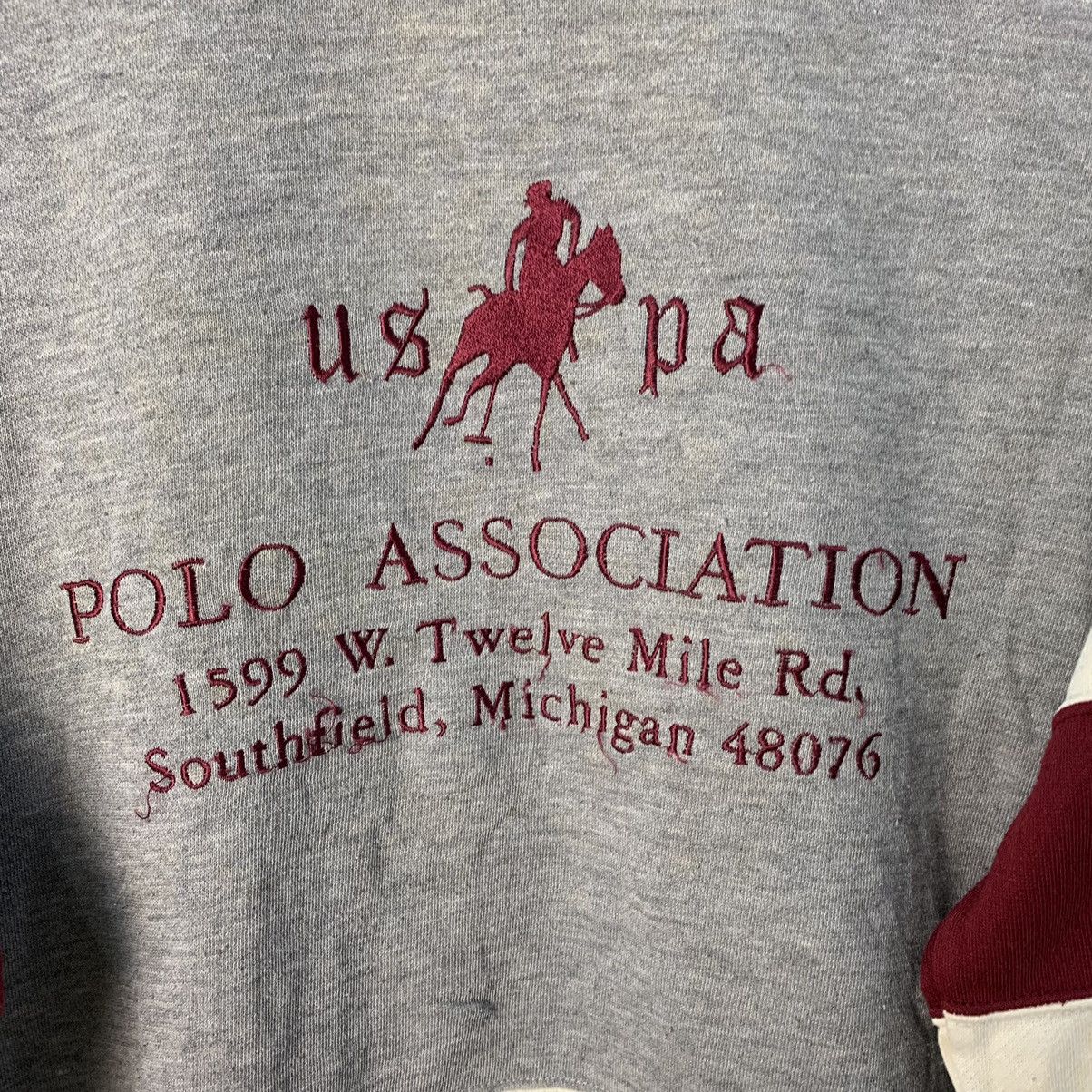 U.S. Polo Assn. Vintage US Polo Association Grey Sweatshirt Size US L / EU 52-54 / 3 - 3 Thumbnail