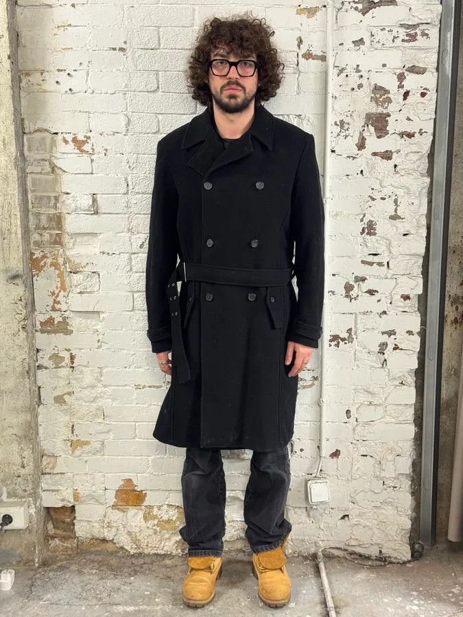Gianfranco Ferre 2000s Gianfranco Ferré Black Wool Double-Breasted Coat Size US M / EU 48-50 / 2 - 2 Thumbnail