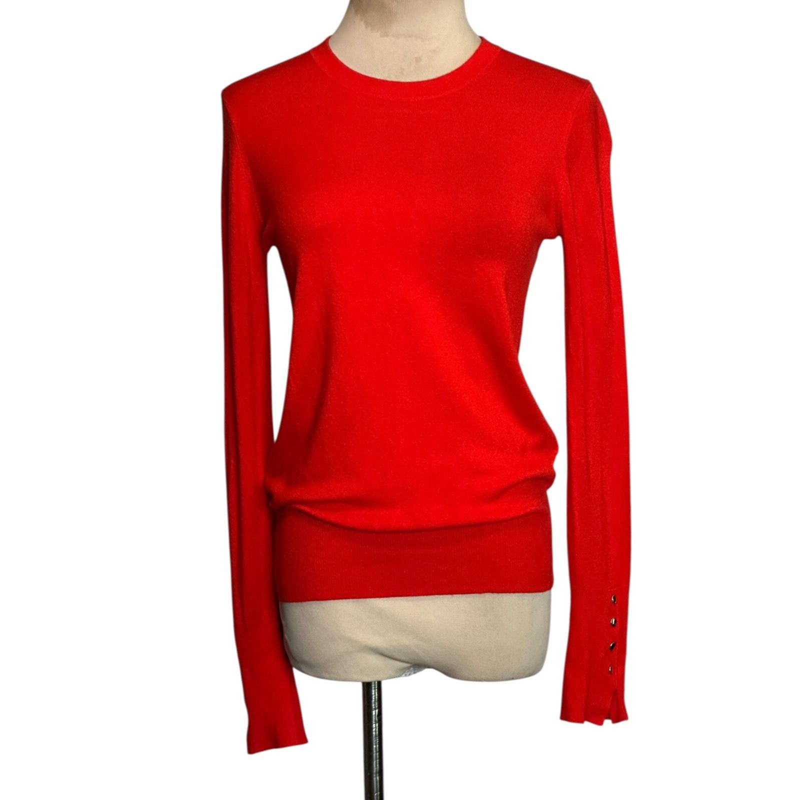 Zara Zara bright red crew neck long sleeves sweater size Small Size S / US 4 / IT 40 - 10 Thumbnail