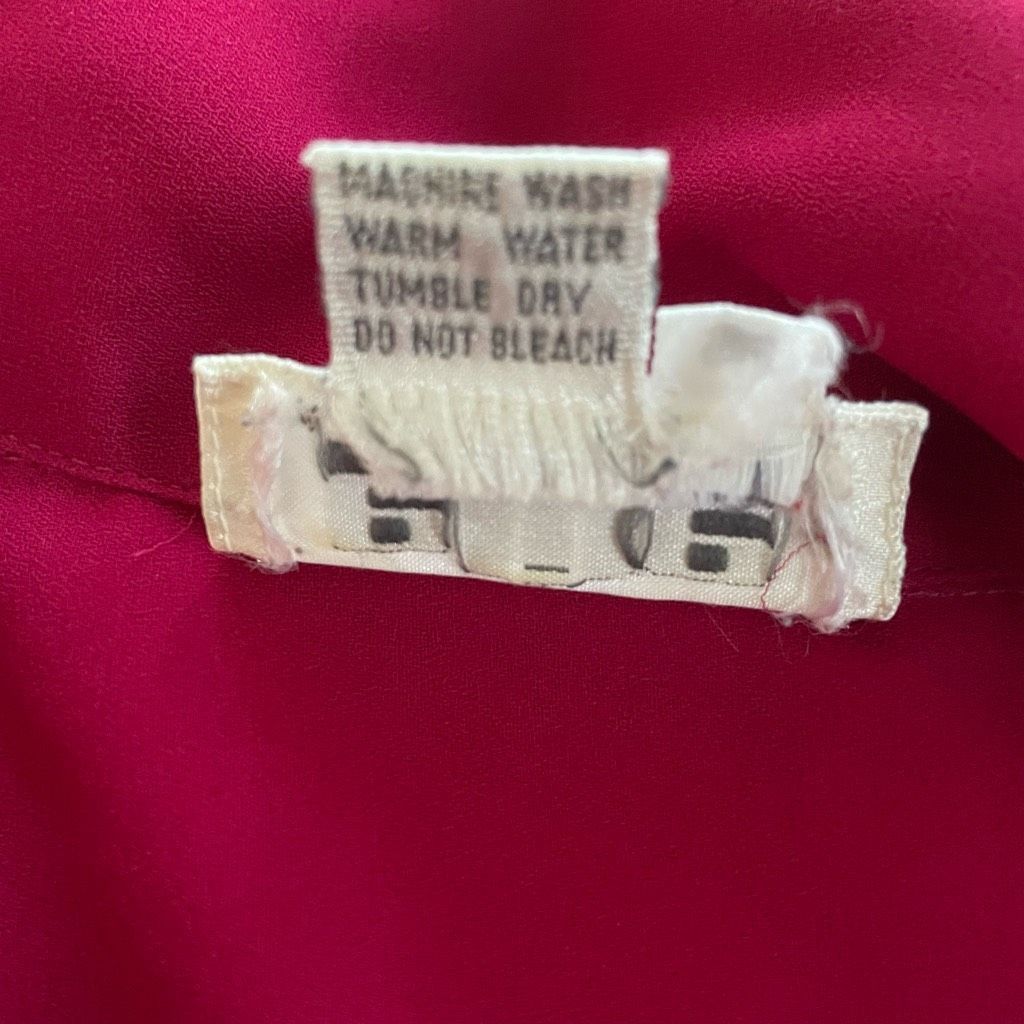 Vintage Vintage Elite Cranberry Polyester Voile Blouse Back Pleated Size L / US 10 / IT 46 - 9 Thumbnail