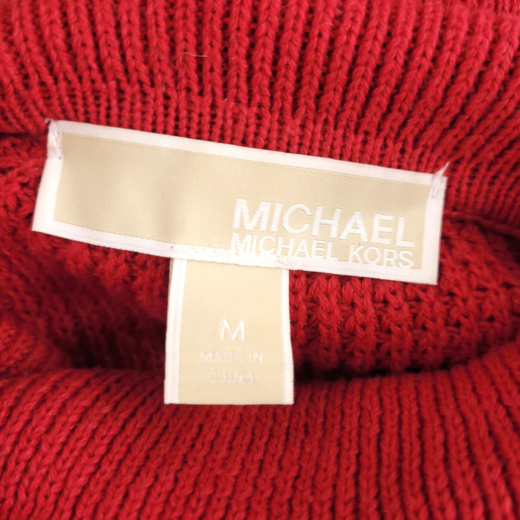 Michael Kors Michael Kors Sweater Turtleneck Women's Medium Red Knit Long Sleeve Pullover Size M / US 6-8 / IT 42-44 - 6 Thumbnail