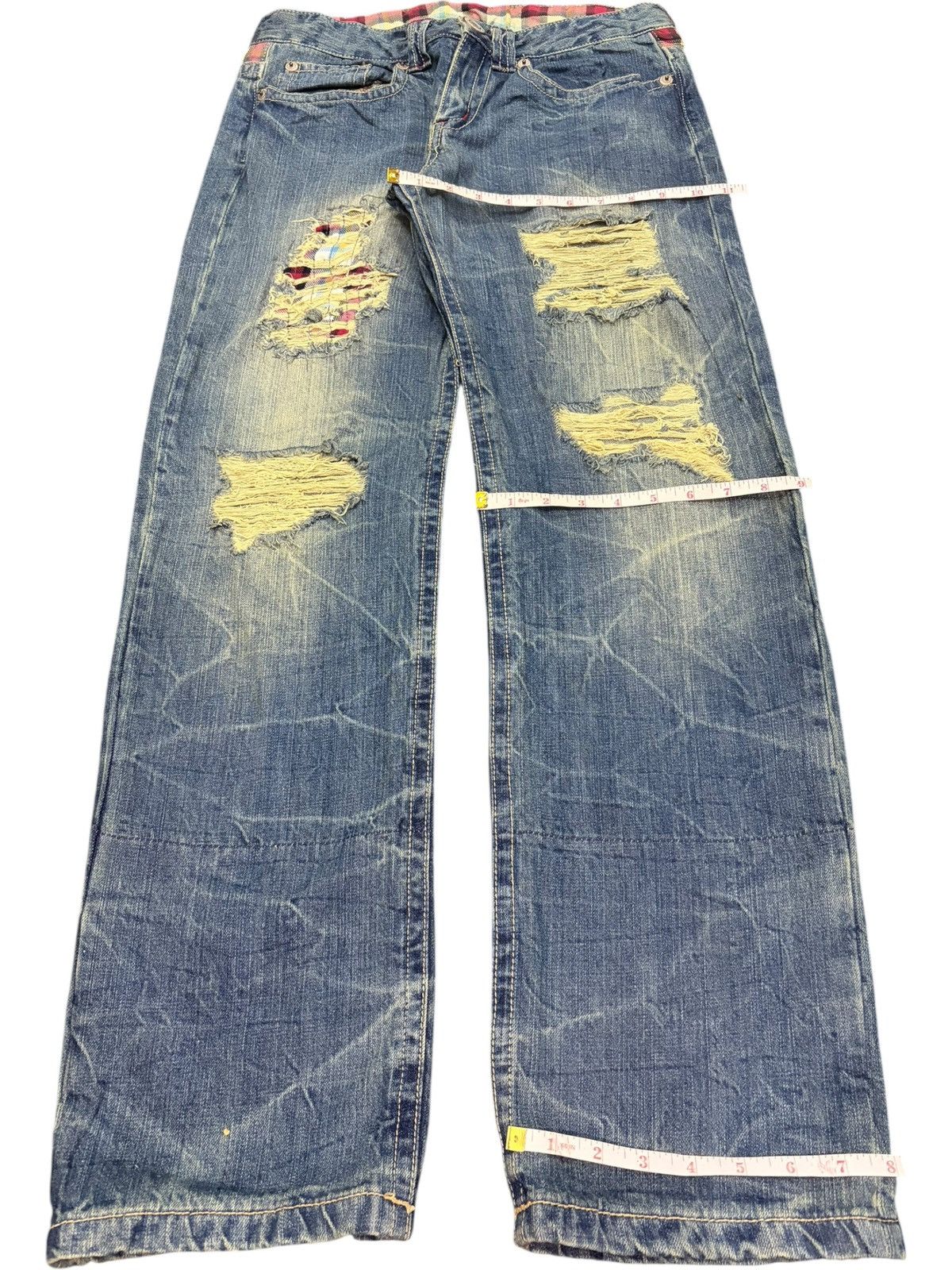 Ksubi Vintage Japanese Brand Faded Wash Patch Distress Jeans Size 30" / US 8 / IT 44 - 8 Thumbnail