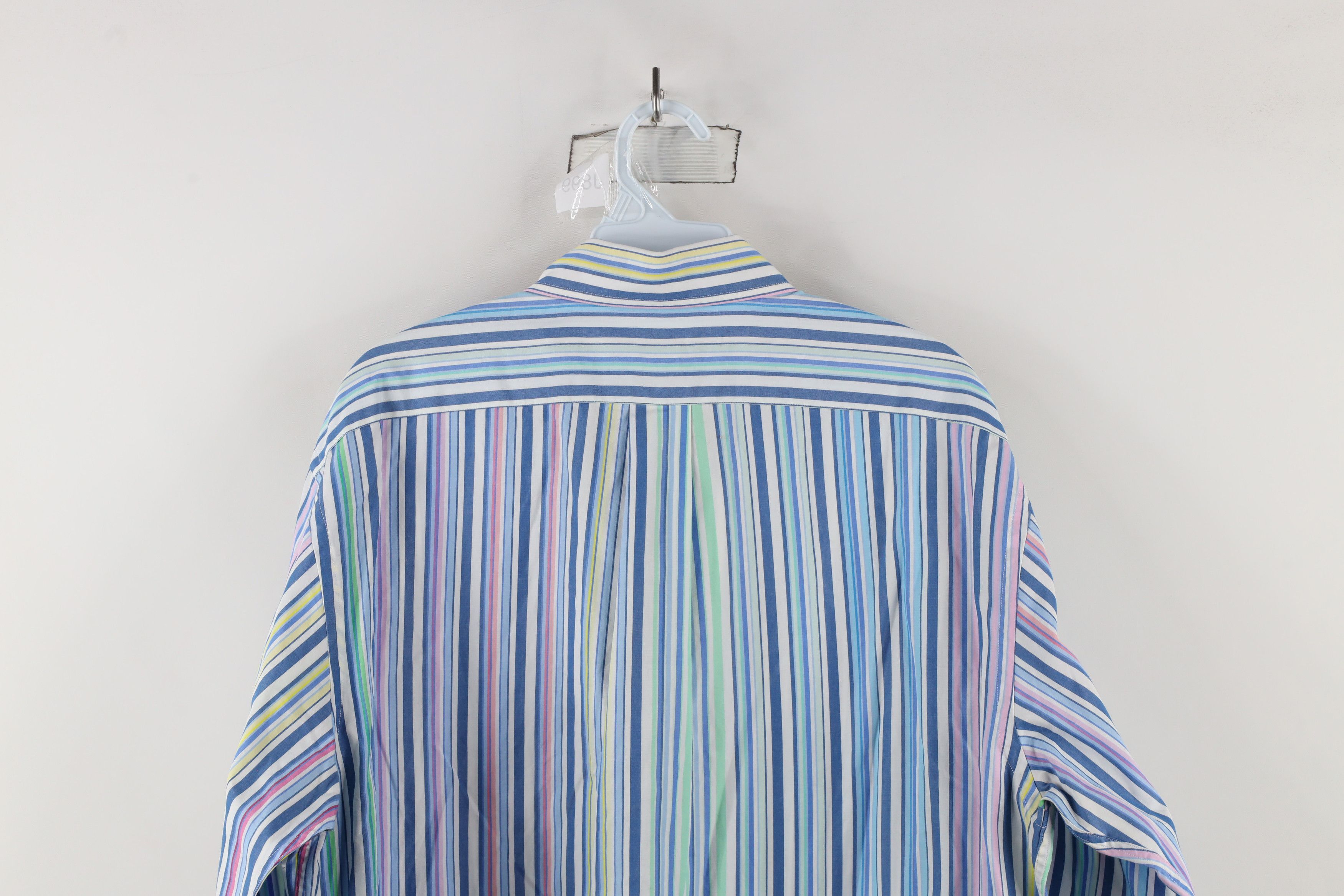 Lands' End × Vintage Vintage 90s Lands End Striped Collared Button Down Shirt Size US M / EU 48-50 / 2 - 10 Thumbnail