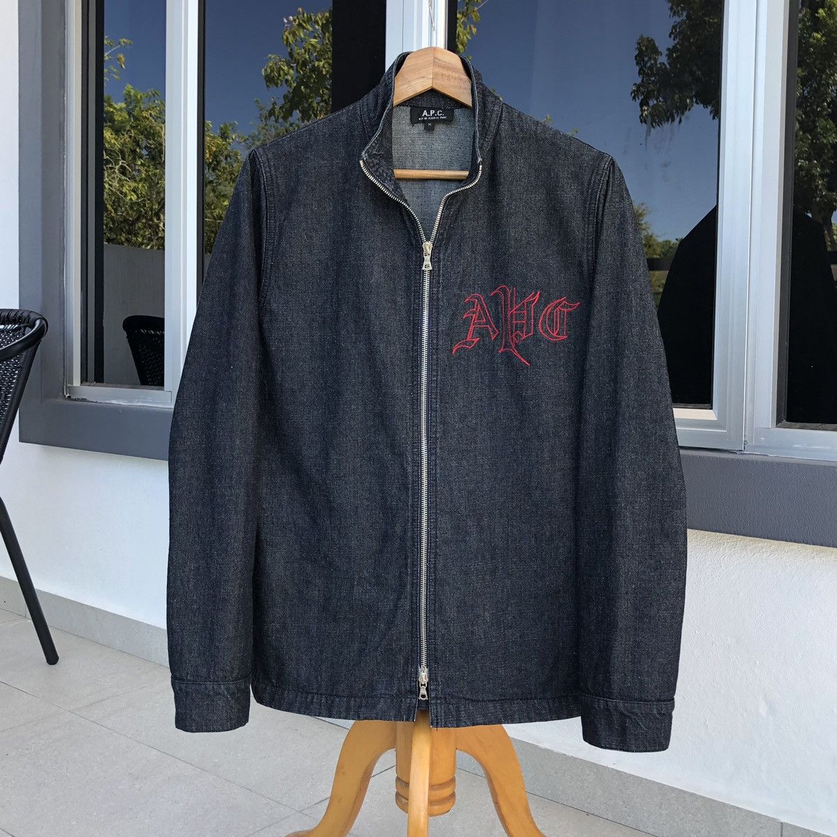 A.P.C. Vintage A.P.C Embroidery Logo Denim Zipper Jacket Size US M / EU 48-50 / 2 - 2 Thumbnail
