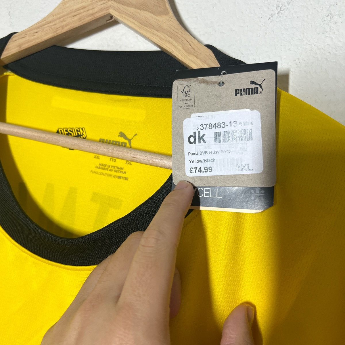 Puma Borussia Dortmund 2023-2024 Home Jersey | Vintage Soccer Size US XXL / EU 58 / 5 - 2 Thumbnail
