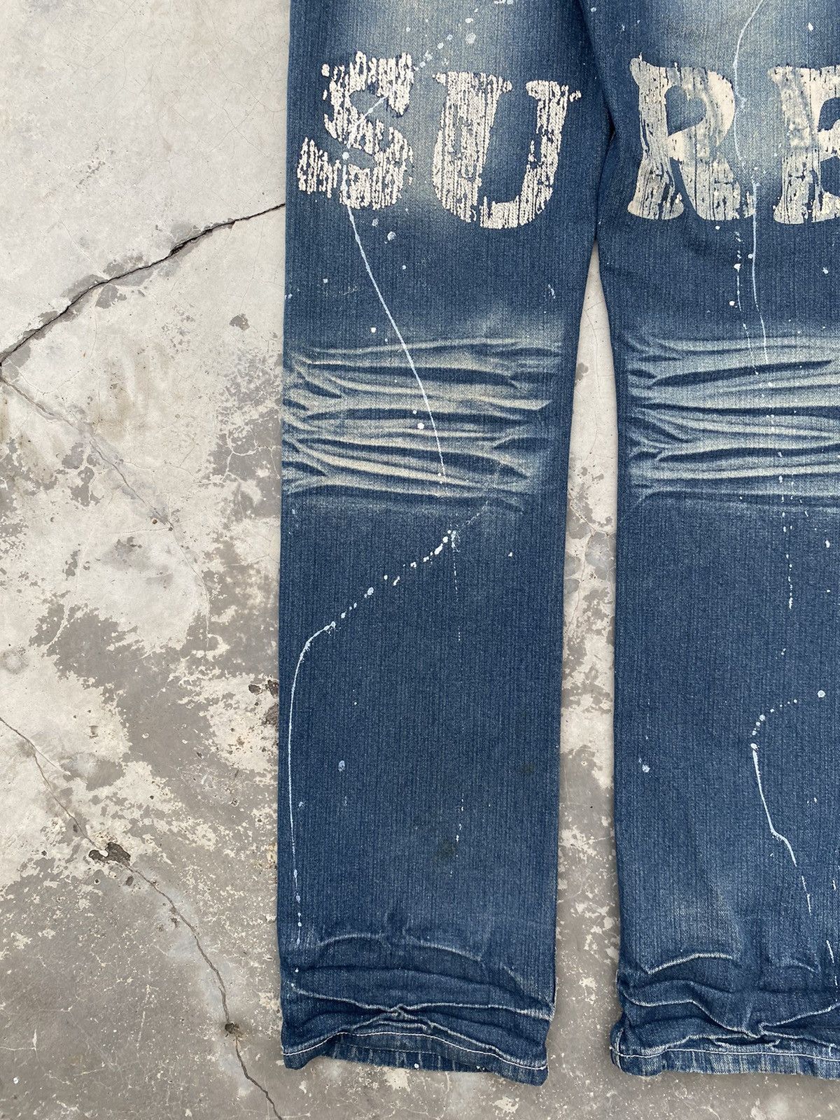 Japanese Brand × Jungles × Vintage Vintage Jungle Storm Patch Denim Jeans Slim fit Size US 34 / EU 50 - 13 Thumbnail
