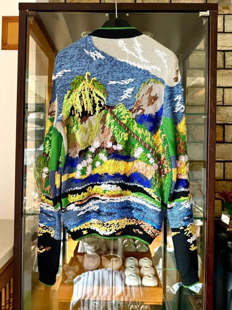 Saint Laurent Paris Saint Laurent Paris 21SS Painting Knitwear Jacket-2507 Size US XS / EU 42 / 0 - 2 Thumbnail