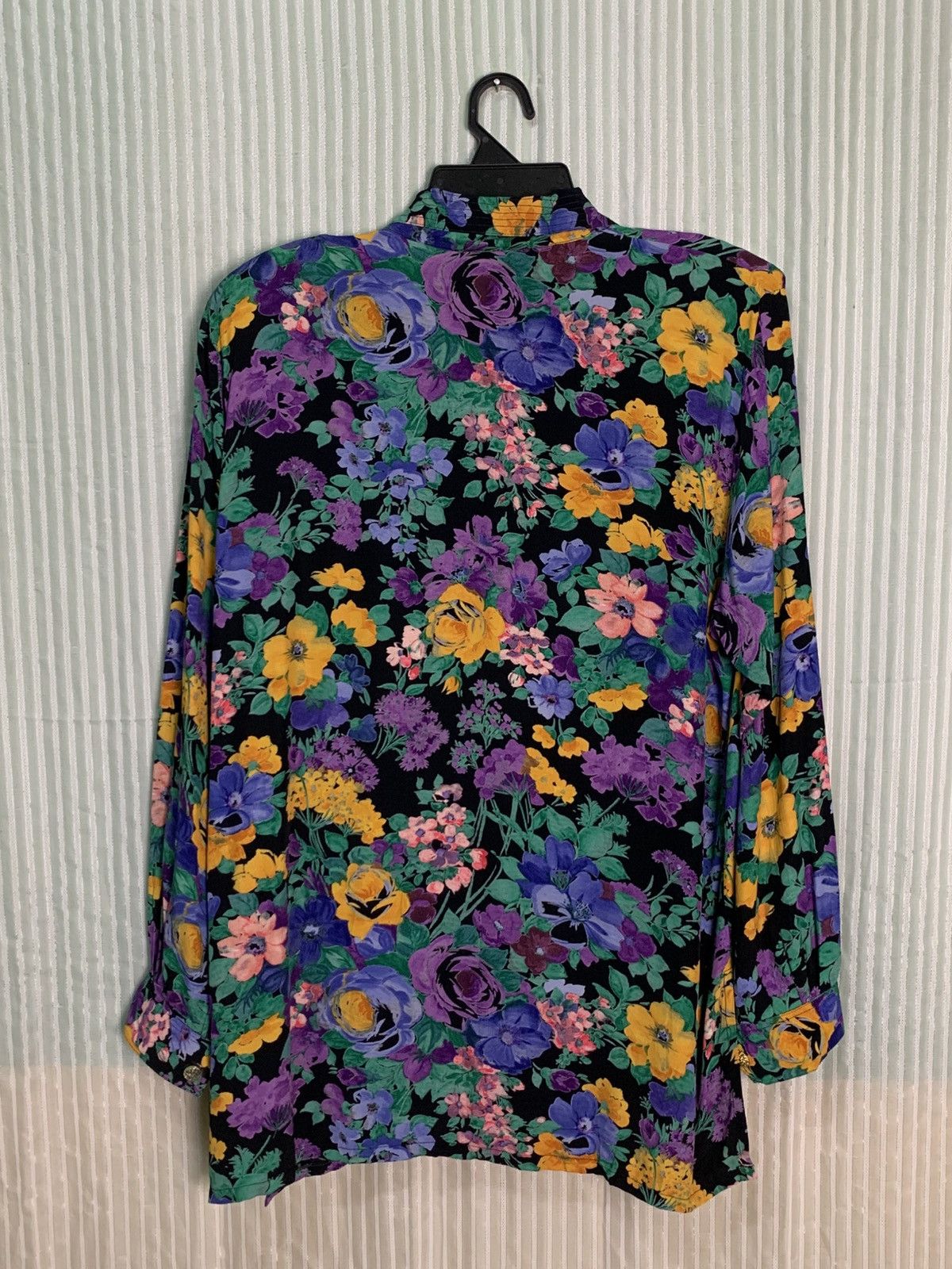 Sara Lanzi Rare Design Vintage Sara Jane Floral Button-Down Blouse Size L / US 10 / IT 46 - 2 Thumbnail