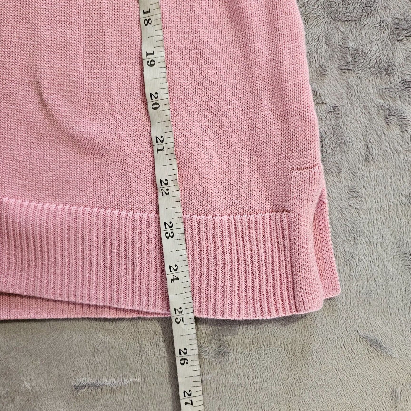 Talbots Talbots Sweater Top Women XL Petite Pink Long Sleeve V-Neck Lace Up Casual Chic Size XL / US 12-14 / IT 48-50 - 6 Thumbnail