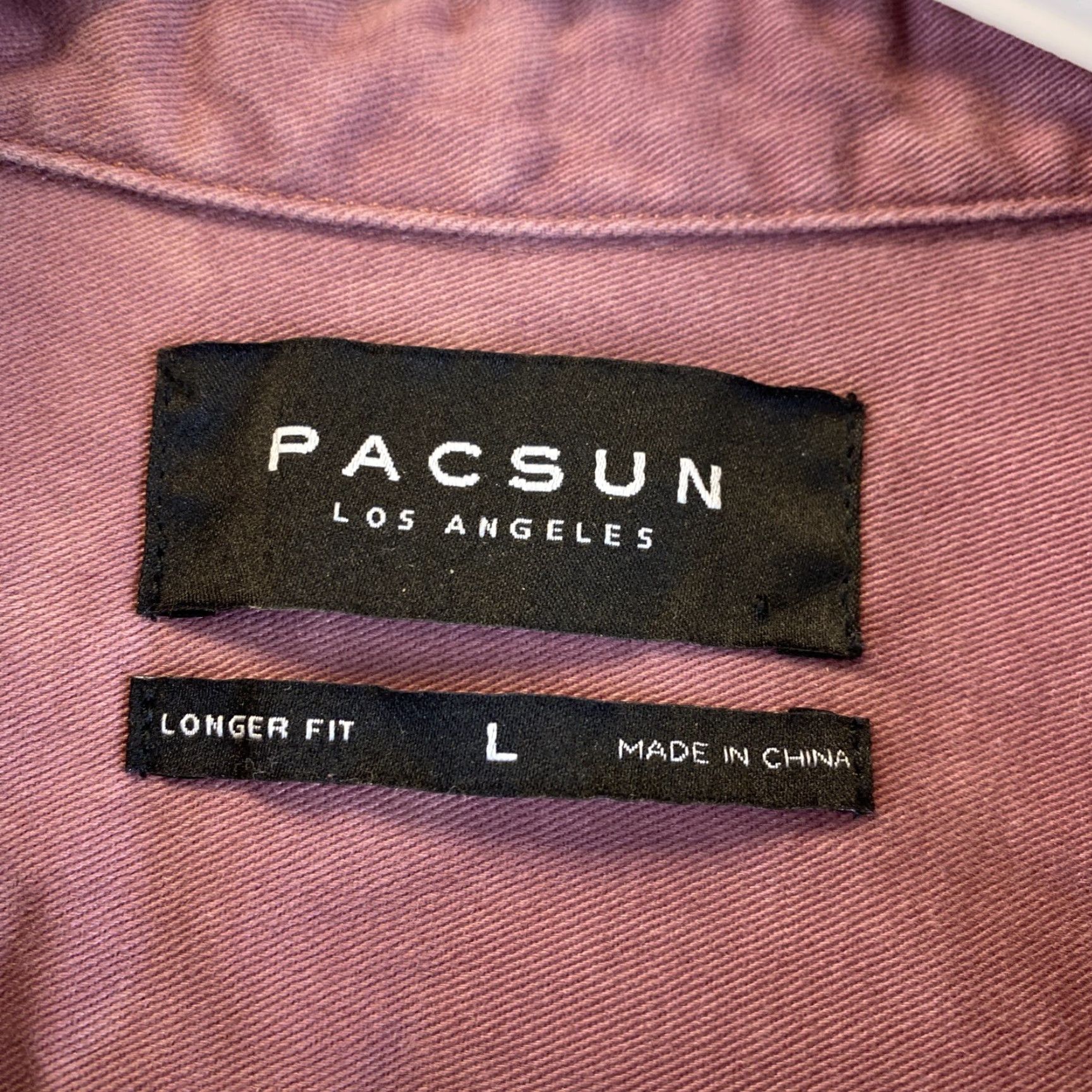 Pacsun VINTAGE Pacsun Dress Shirt Men Size 16.5 Long Sleeve Light Bleached Purple Cotton Size 42R - 5 Thumbnail