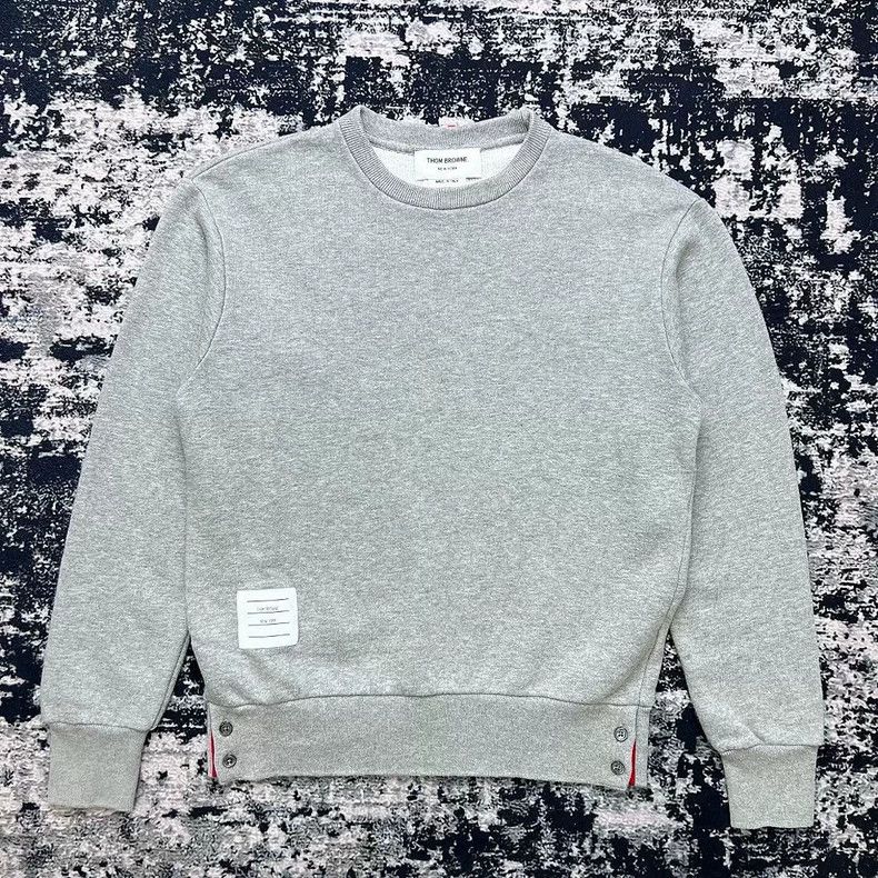 Thom Browne THOM BROWNE Stripe Gray Sweatshirt - dmc Size US M / EU 48-50 / 2 - 1 Thumbnail