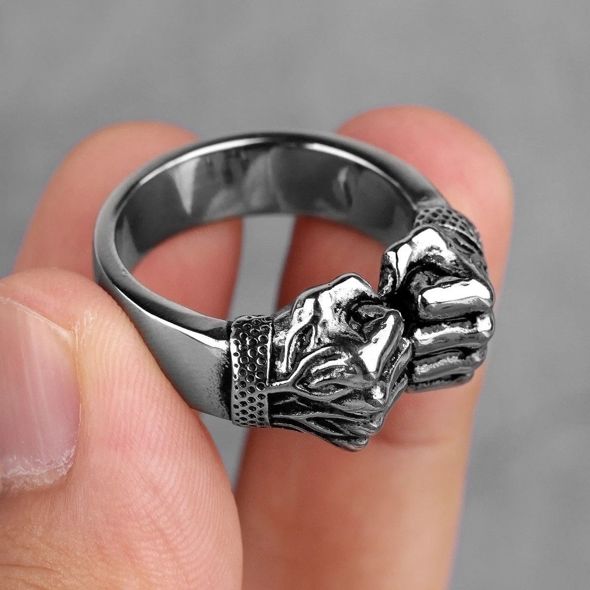 Jewelry Fist Power Ring Streetwear Jewelry Fashion Gift Size ONE SIZE - 3 Thumbnail