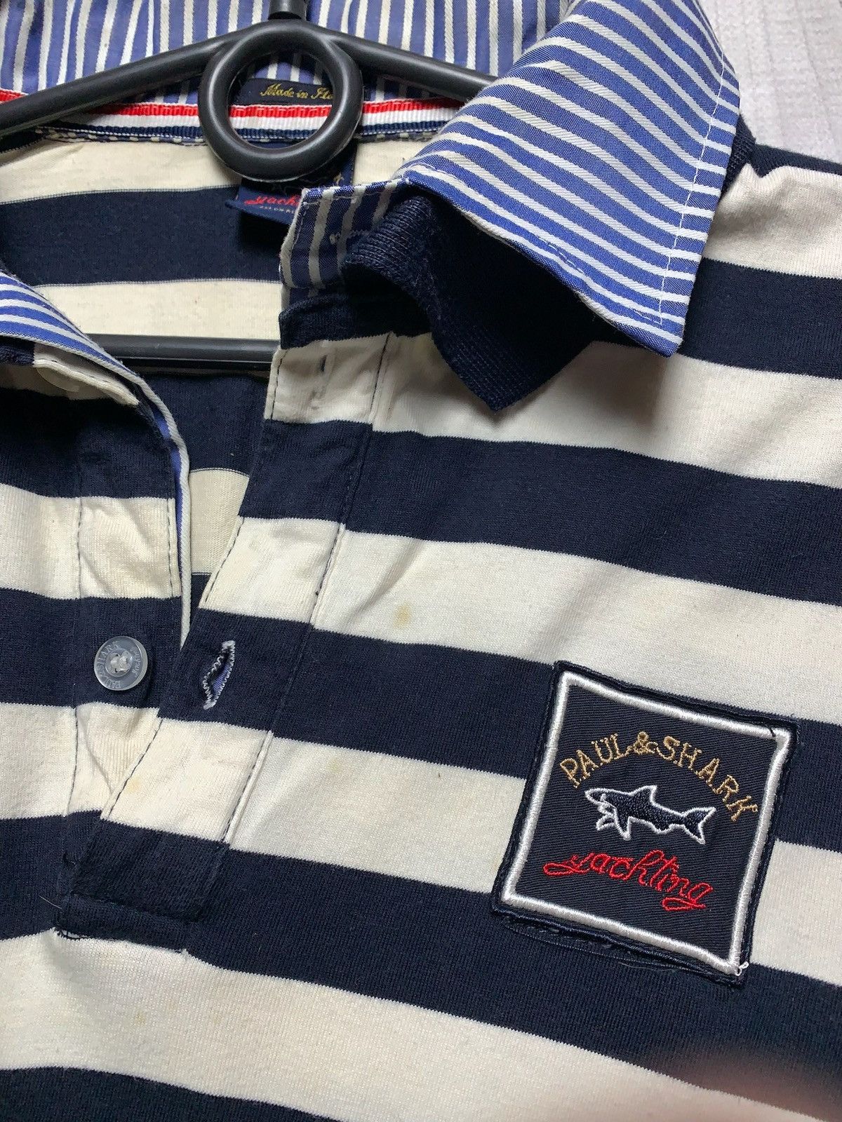 Paul & Shark × Vintage Vintage Paul Shark striped jersey rugby size M/L Size US M / EU 48-50 / 2 - 7 Thumbnail