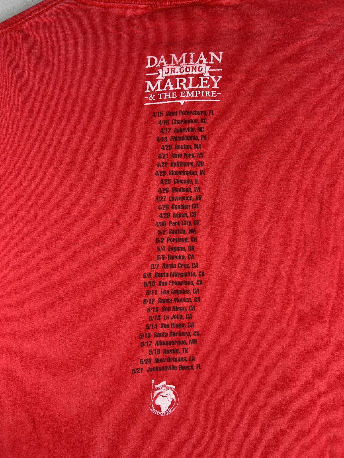 Band Tees Vintage DAMIAN MARLEY 2005 Tour Tee Size US L / EU 52-54 / 3 - 11 Thumbnail