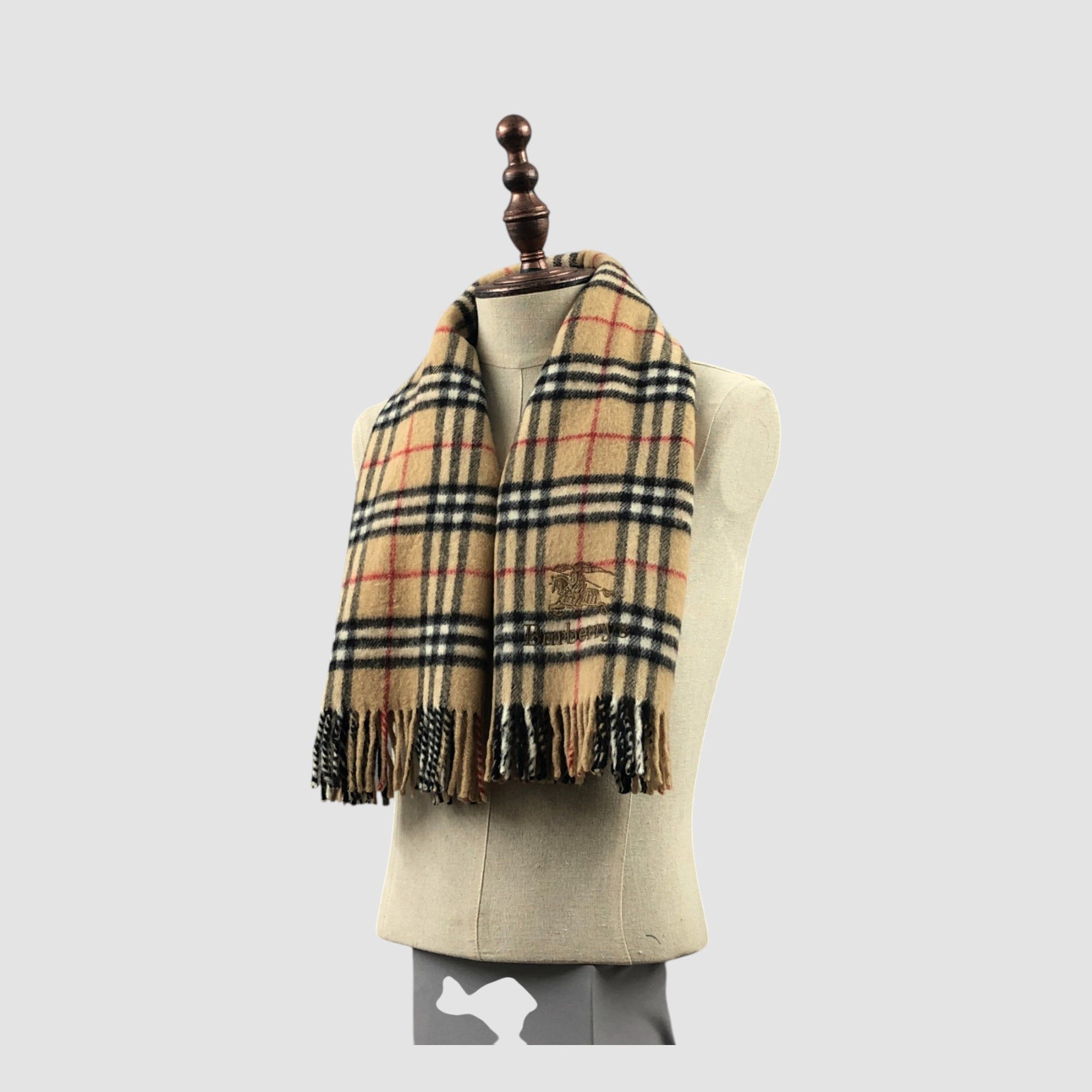 Burberry Vintage Burberrys Scarf Muffler Wool Stole Shawls Scarves Size ONE SIZE - 1 Thumbnail