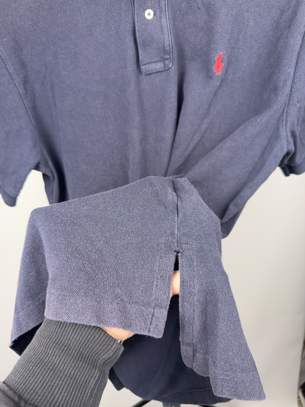 Polo Ralph Lauren Vintage 90s Retro Faded Polo Ralph Lauren Navy Polo Shirt M Size US M / EU 48-50 / 2 - 7 Thumbnail