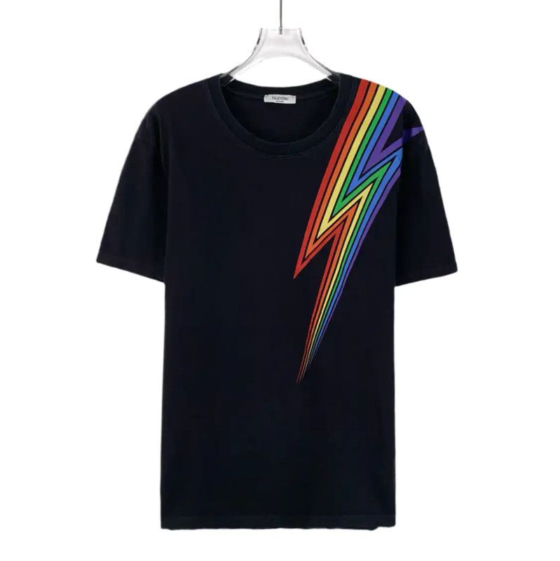 Valentino Valentino Men's Black Lightning Graphic T-Shirt 0089 Size US S / EU 44-46 / 1 - 1 Thumbnail