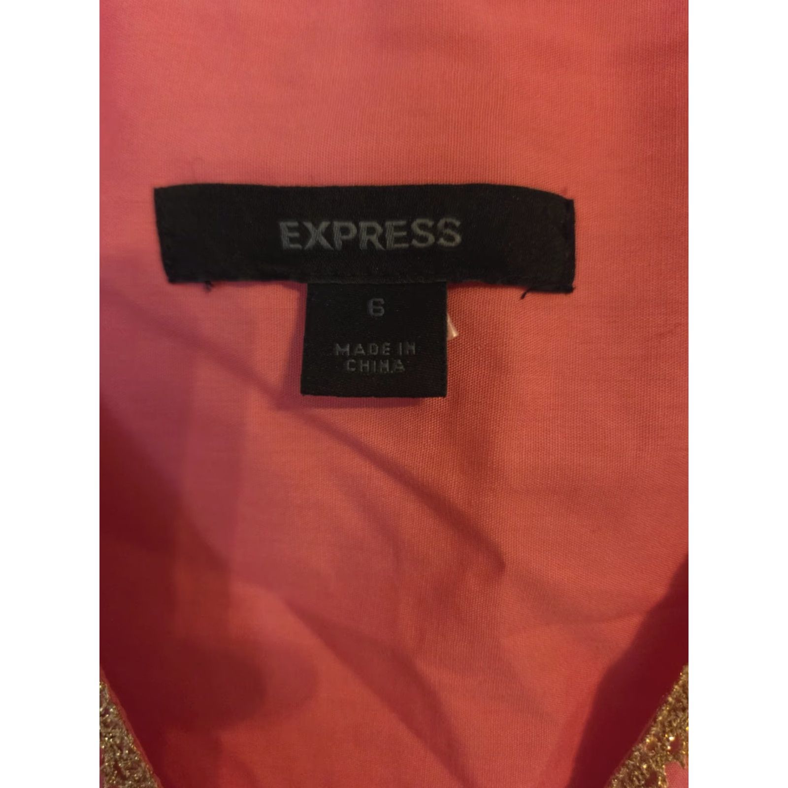 Express Express Dress Pink A-Line Women's 4 V-Neck Sleeveless Embroidered Knee Length Floral Size S / US 4 / IT 40 - 2 Thumbnail