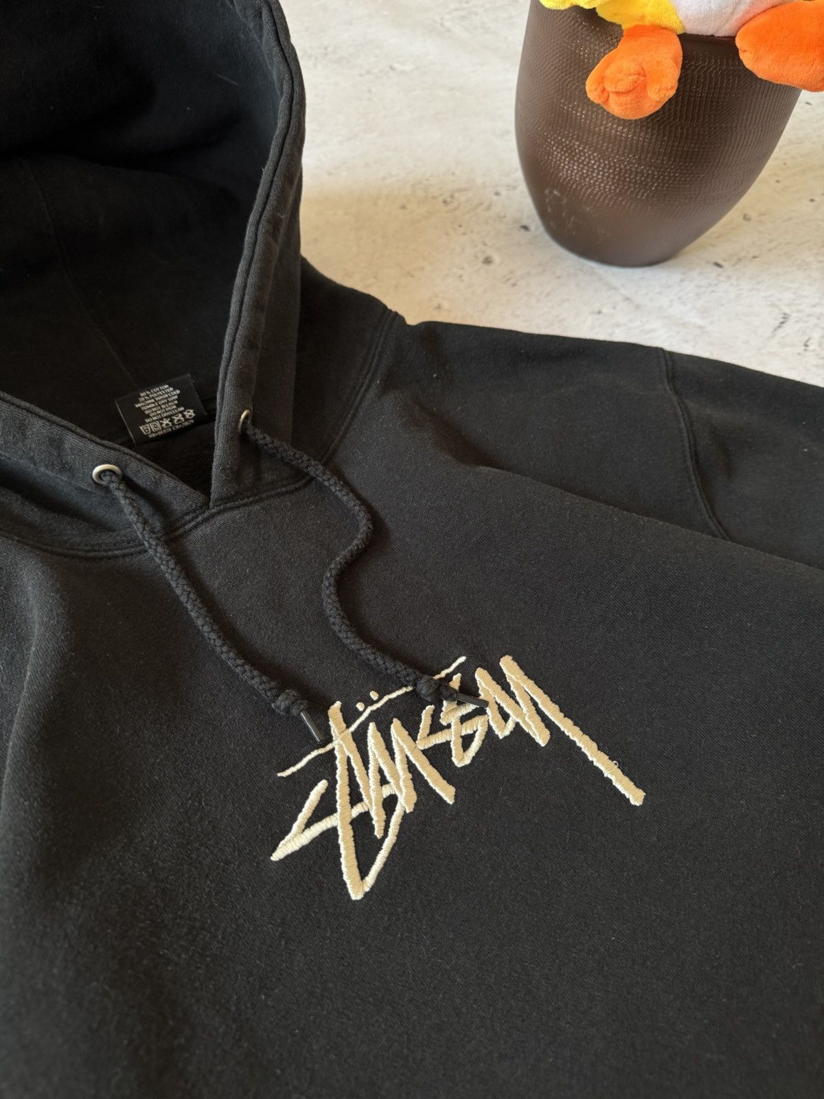 Stussy × Vintage STUSSY CENTER HUFT LOGO OVERSIZE BAGGY FIT HOODIE Size US XL / EU 56 / 4 - 4 Thumbnail