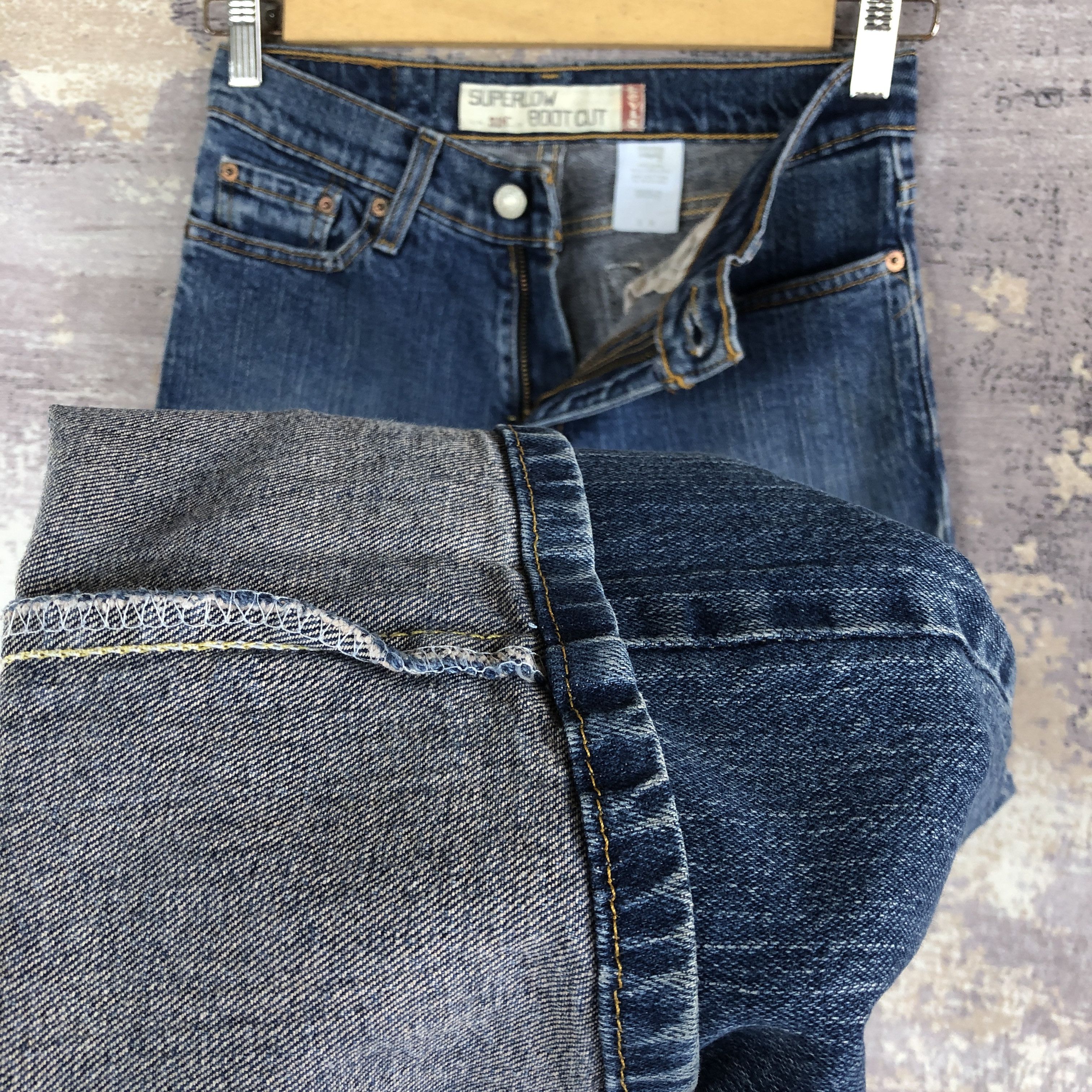 If Six Was Nine Vintage Levis 518 Boot Cut Flare Jeans Levi's Wide Leg Denim Size 26" / US 2 / IT 38 - 8 Thumbnail