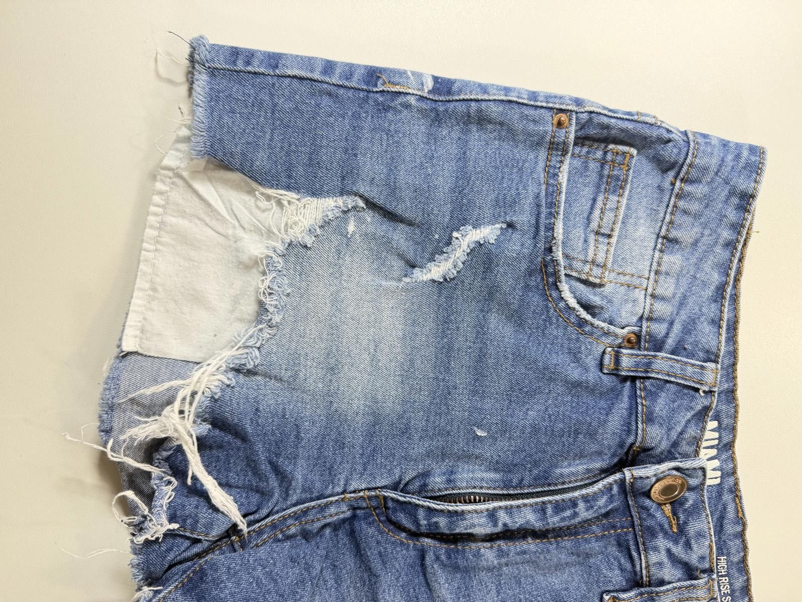 Other Miami High Rise Distressed Denim Shorts 7 Size 28" / US 6 / IT 42 - 3 Thumbnail