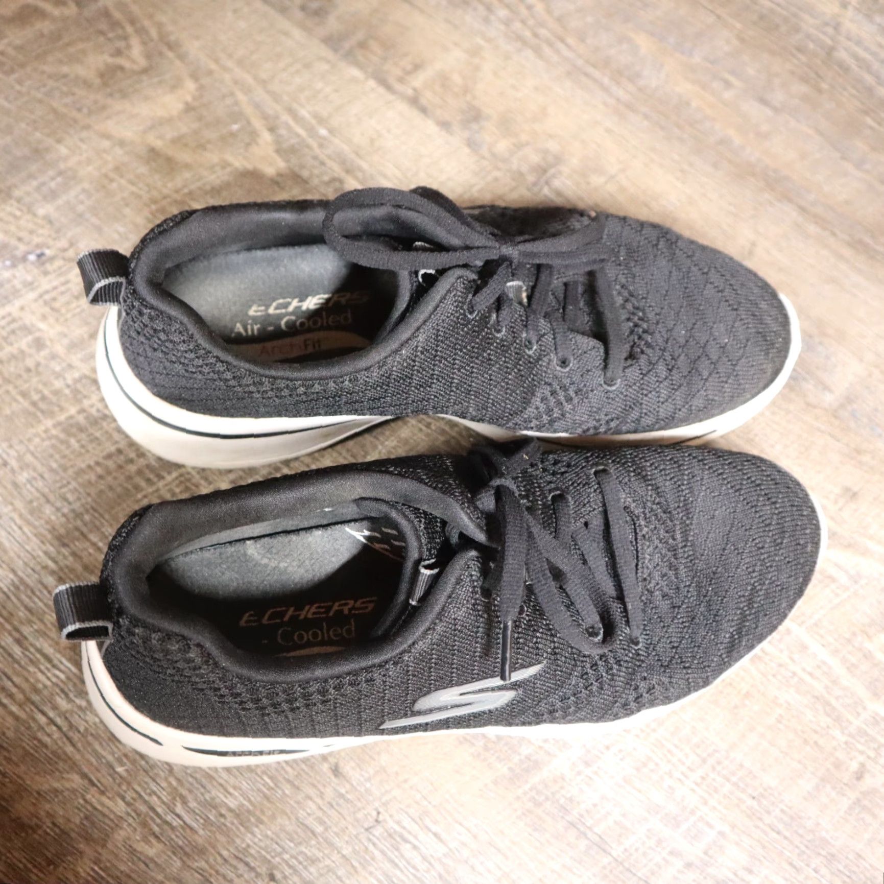 SKECHERS Skechers 124403 Fabric Low & Mid Tops Lace Up Walking Black Size 8 Size ONE SIZE - 6 Thumbnail
