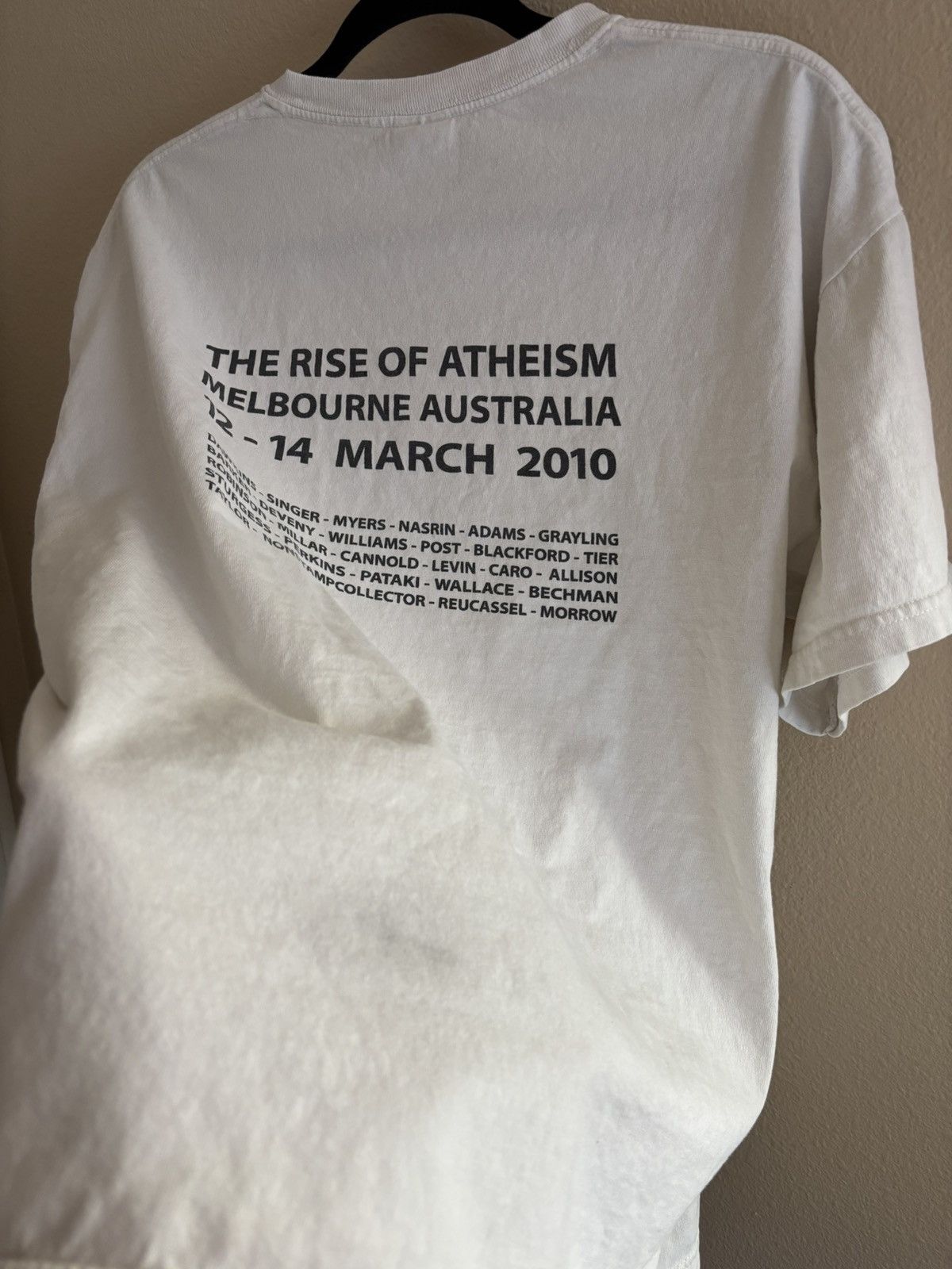 Vintage Rare 2010 Global Atheism Convention “Rise of Atheism” Tee Size US L / EU 52-54 / 3 - 5 Thumbnail