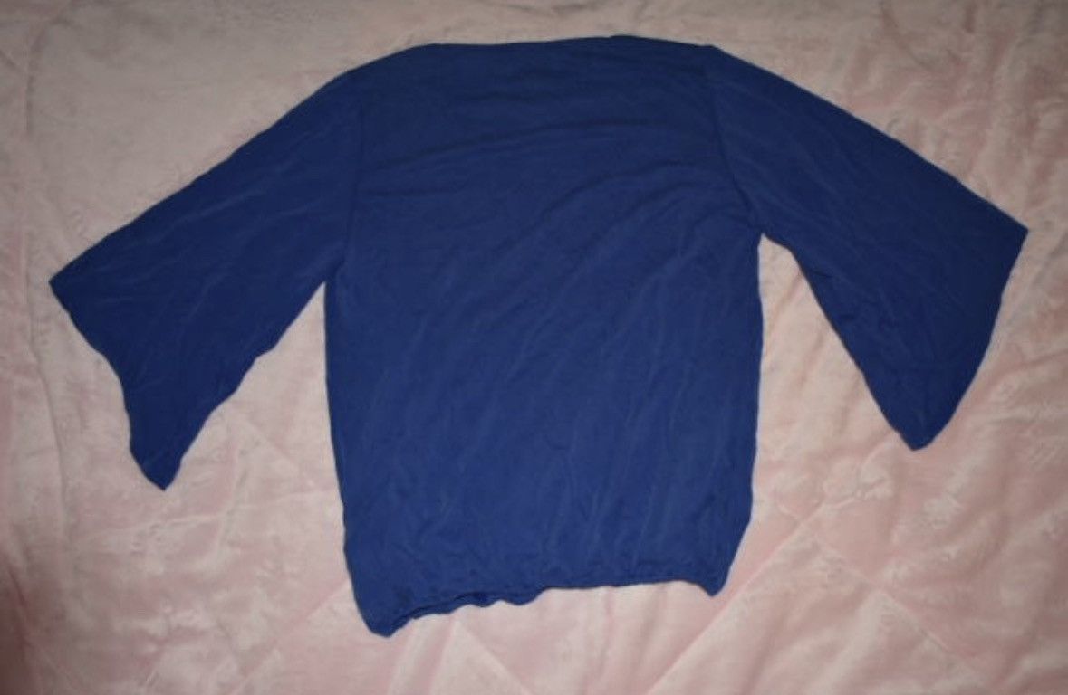 Other NWT Veronica M Blue Bell Sleeve V Neck Blouse Size XS / US 0-2 / IT 36-38 - 6 Thumbnail