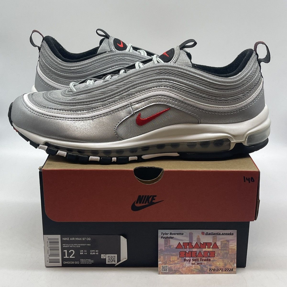 Nike Air max 97 silver bullet Size US 12 / EU 45 - 8 Thumbnail