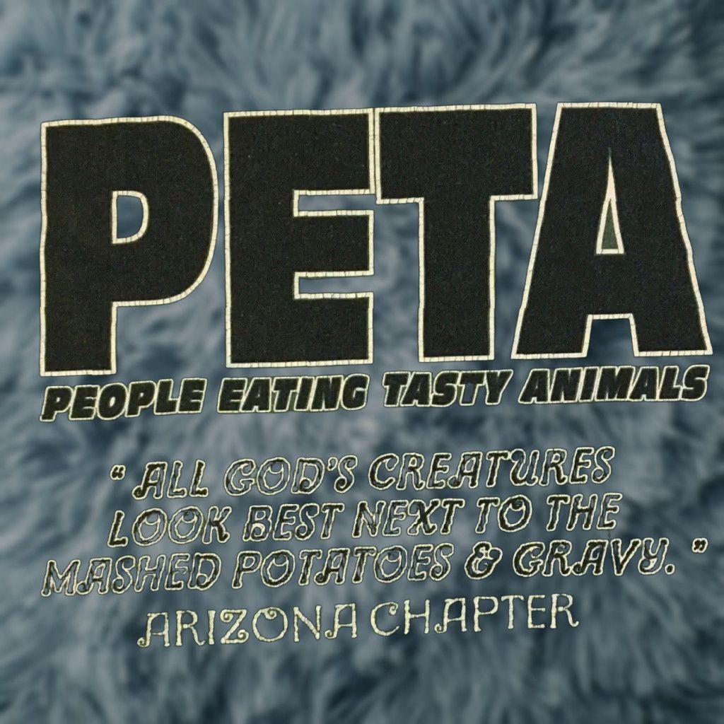 Vintage Vtg PETA People Eating Tasty Animals Faded Shirt S Funny Saying Joke Grunge Y2K Shirt Mens S Green Sarcasm T-Shirt Distressed Vintage Size US S / EU 44-46 / 1 - 1 Thumbnail