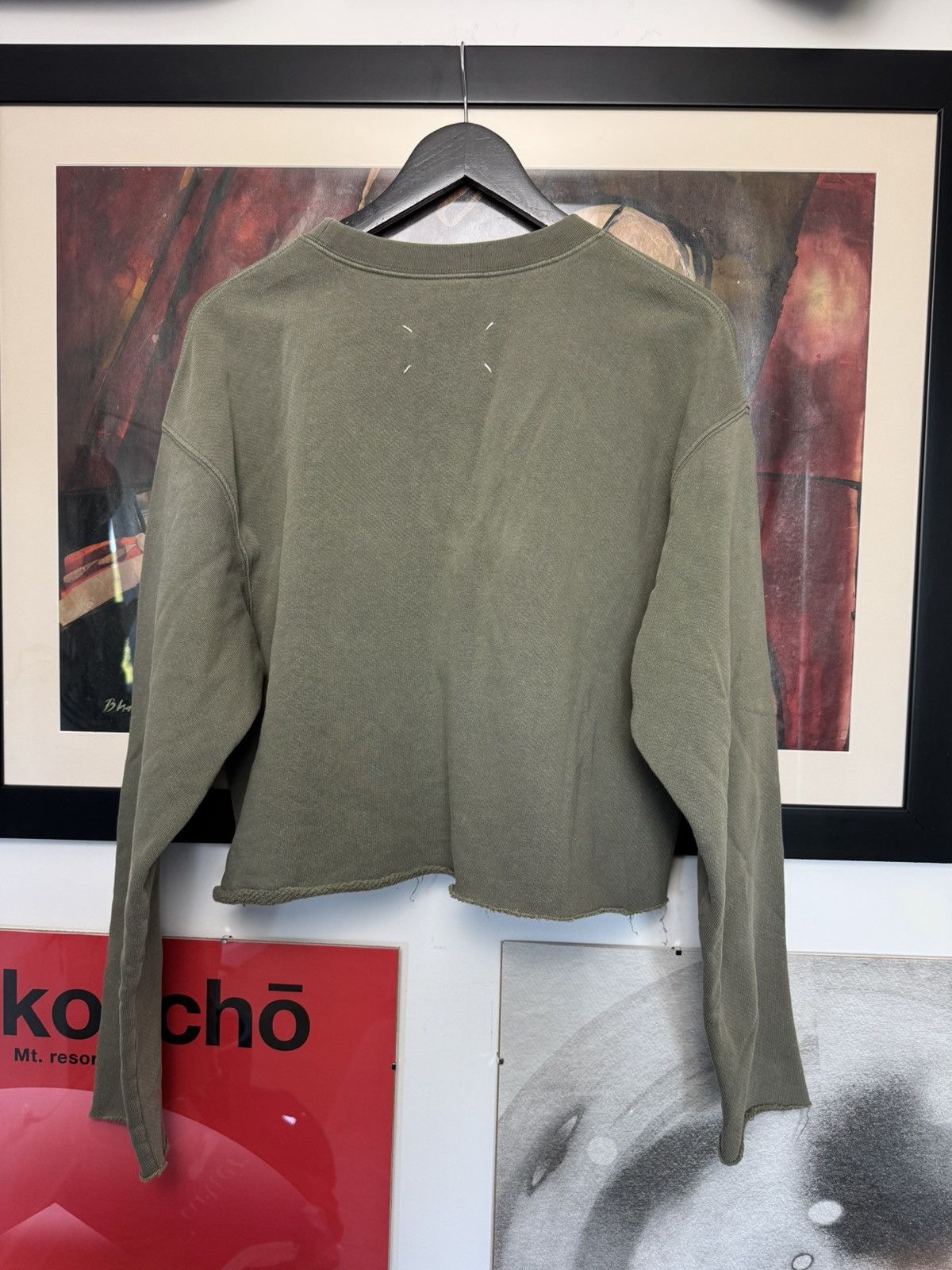 Maison Margiela SS23 Maison Margiela Distressed Faded Logo Cropped Crewneck Size US M / EU 48-50 / 2 - 2 Thumbnail