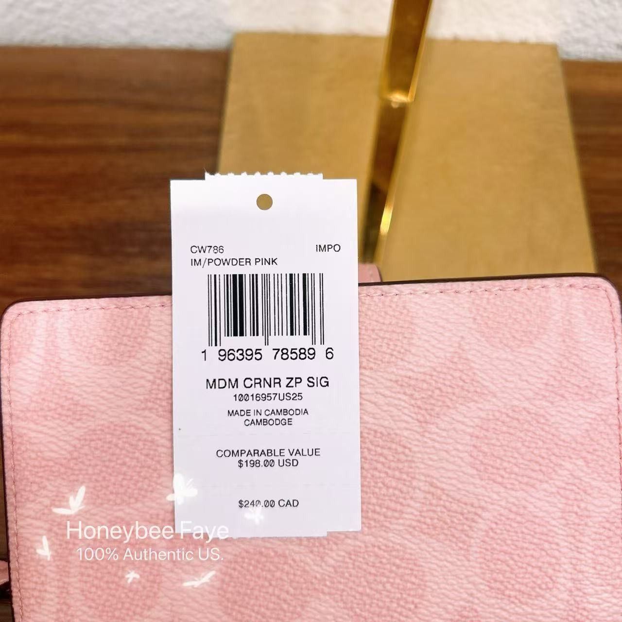 Coach Medium Corner Zip Wallet In Signature Canvas CW786 Size ONE SIZE - 4 Thumbnail