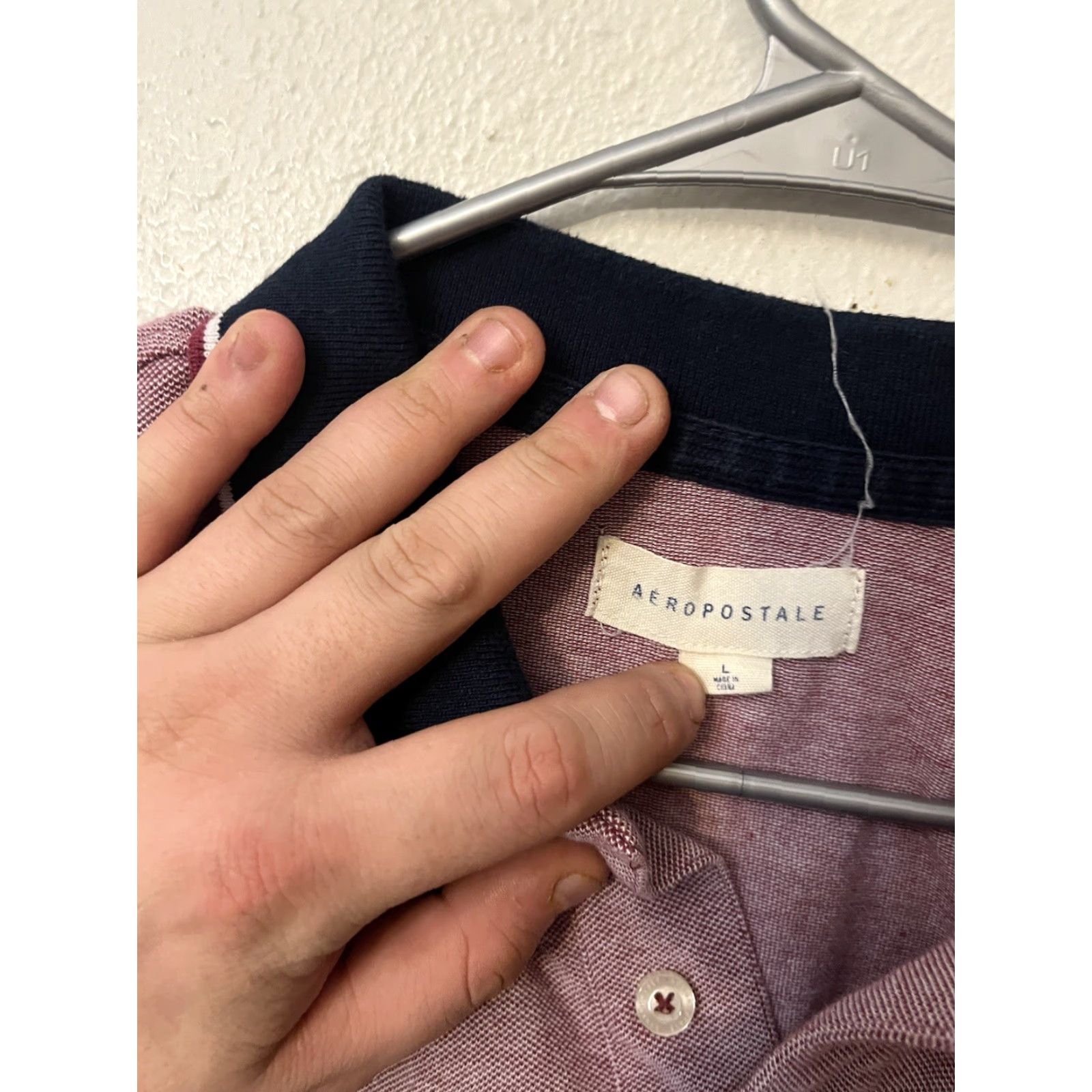 Aeropostale Aeropostale Polo Shirt Mens L Maroon Short Sleeve Casual Button Collar Preppy Cotton Polyester Solid 90s? No — (Vintage: No) Size US L / EU 52-54 / 3 - 2 Thumbnail
