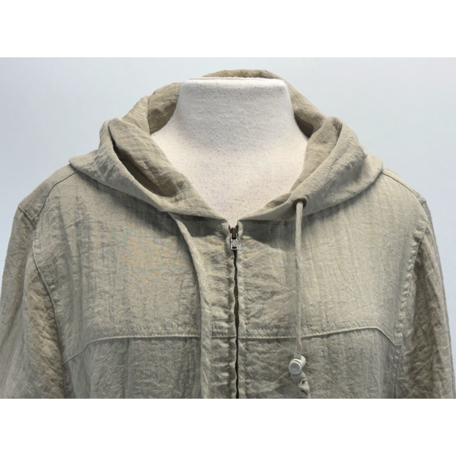 Habitat VINTAGE Habitat Clothes To Live In Utility Jacket Women’s Large Tan Hood Lightweight Parka Zipper Mid-Length Long Sleeve Size L / US 10 / IT 46 - 5 Thumbnail