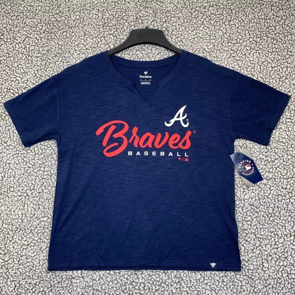 Other Atlanta Braves Shirt Women M Fanatics Short Sleeve Cotton Size M / US 6-8 / IT 42-44 - 1 Thumbnail