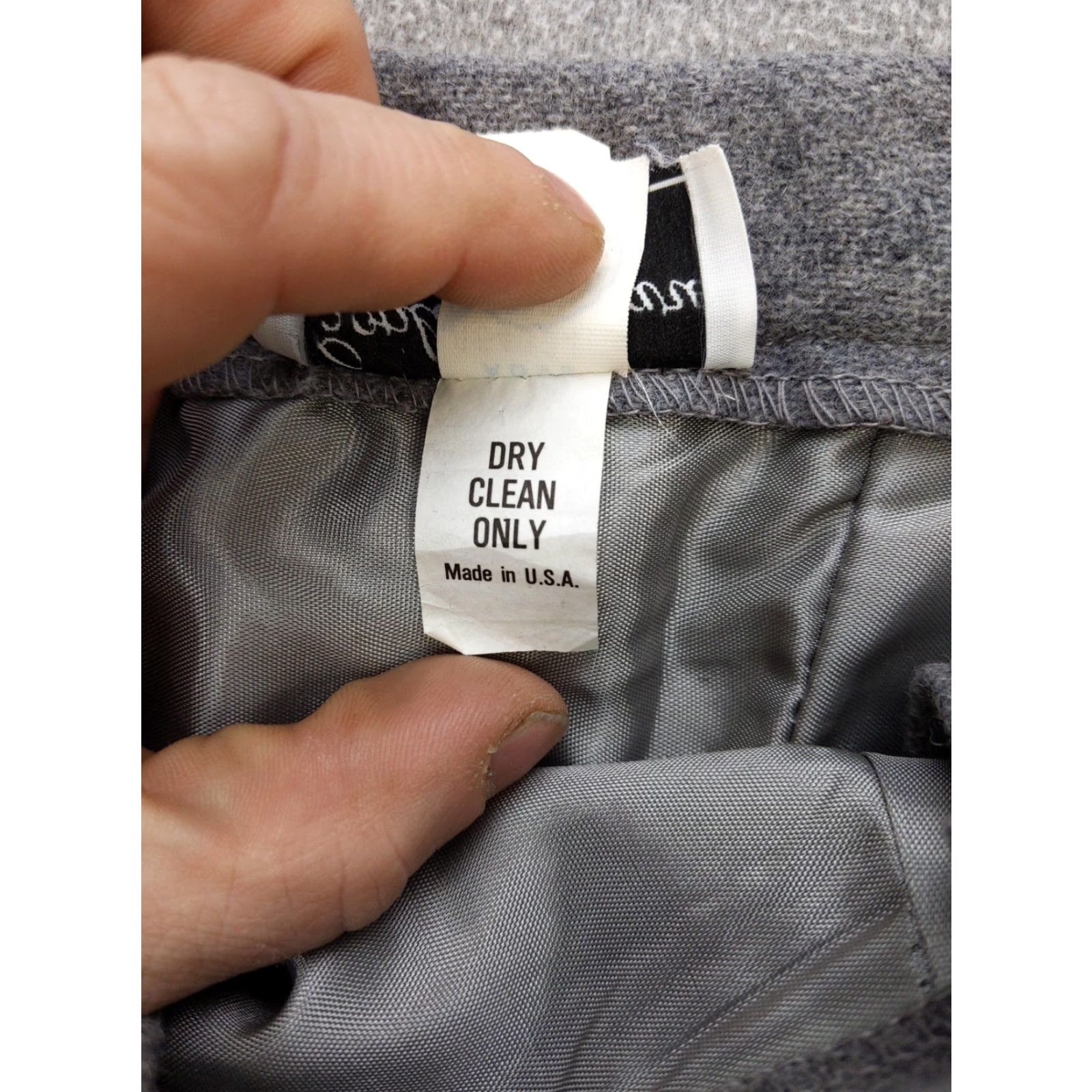 Vintage VINTAGE Copley Square Ltd Skirt Womens 12 Gray Midi Pencil Button Slit USA Size 34" / US 12 / IT 48 - 6 Thumbnail