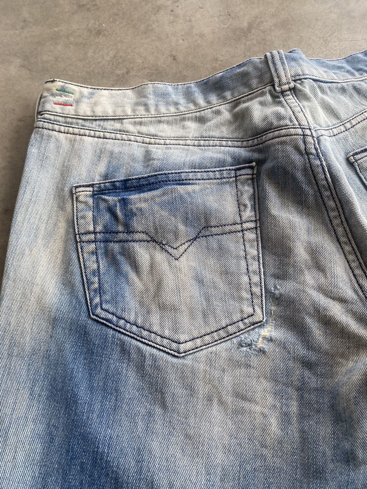 Diesel Flare Jeans Diesel Distressed Denim Low Rise Baggy Jeans Size US 35 - 6 Thumbnail