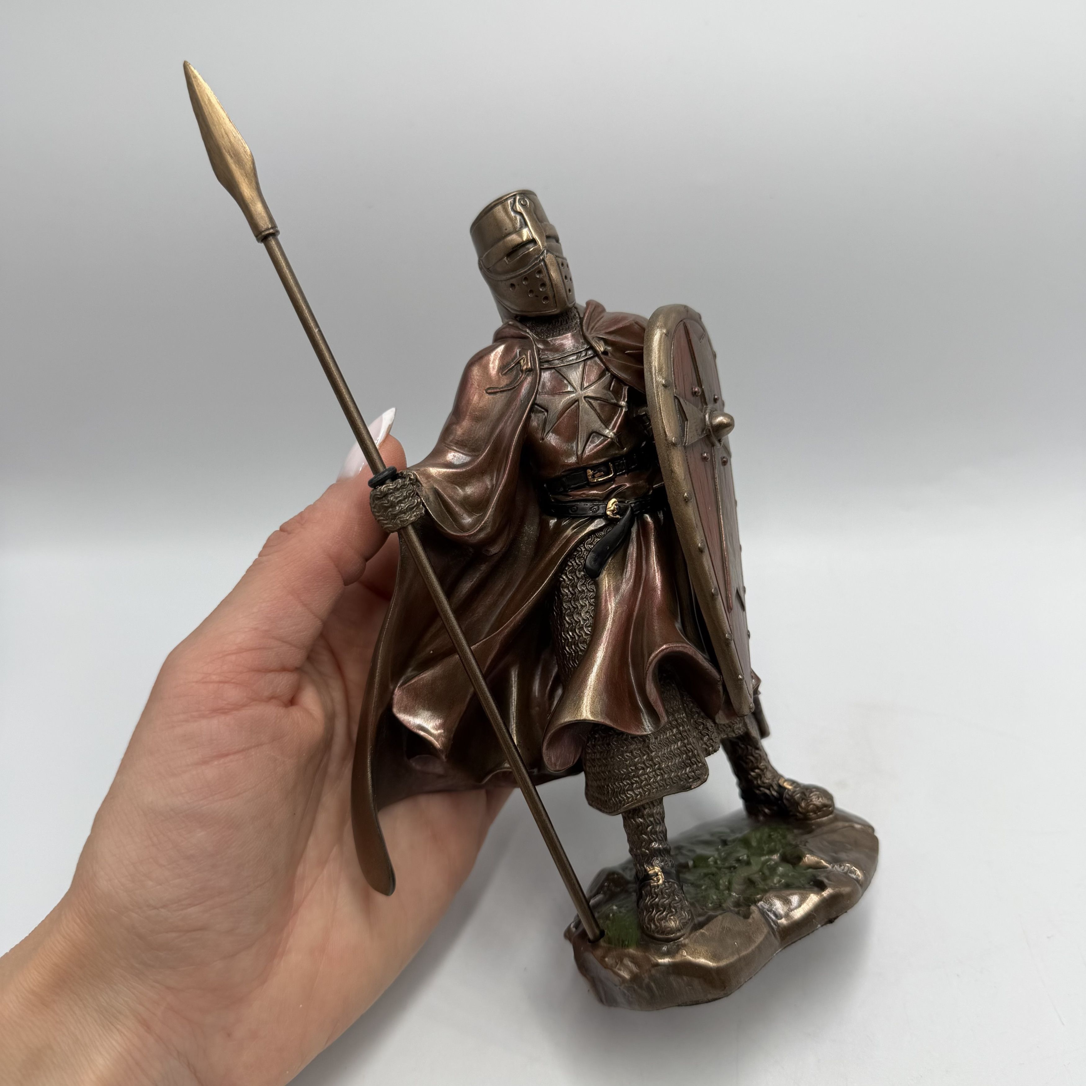 Other Crusader Knight with Spear Statue Bronze Finish Figurine Size ONE SIZE - 1 Thumbnail