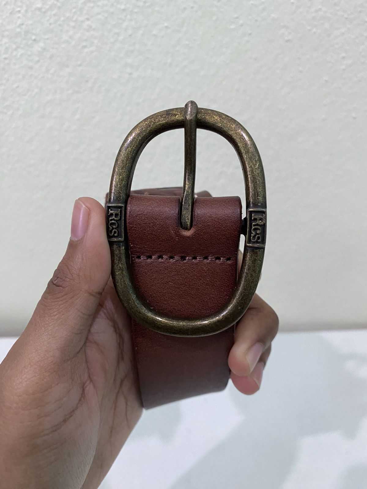 Leather Rodeo Crown Leather Buckle Belt Size ONE SIZE - 2 Thumbnail