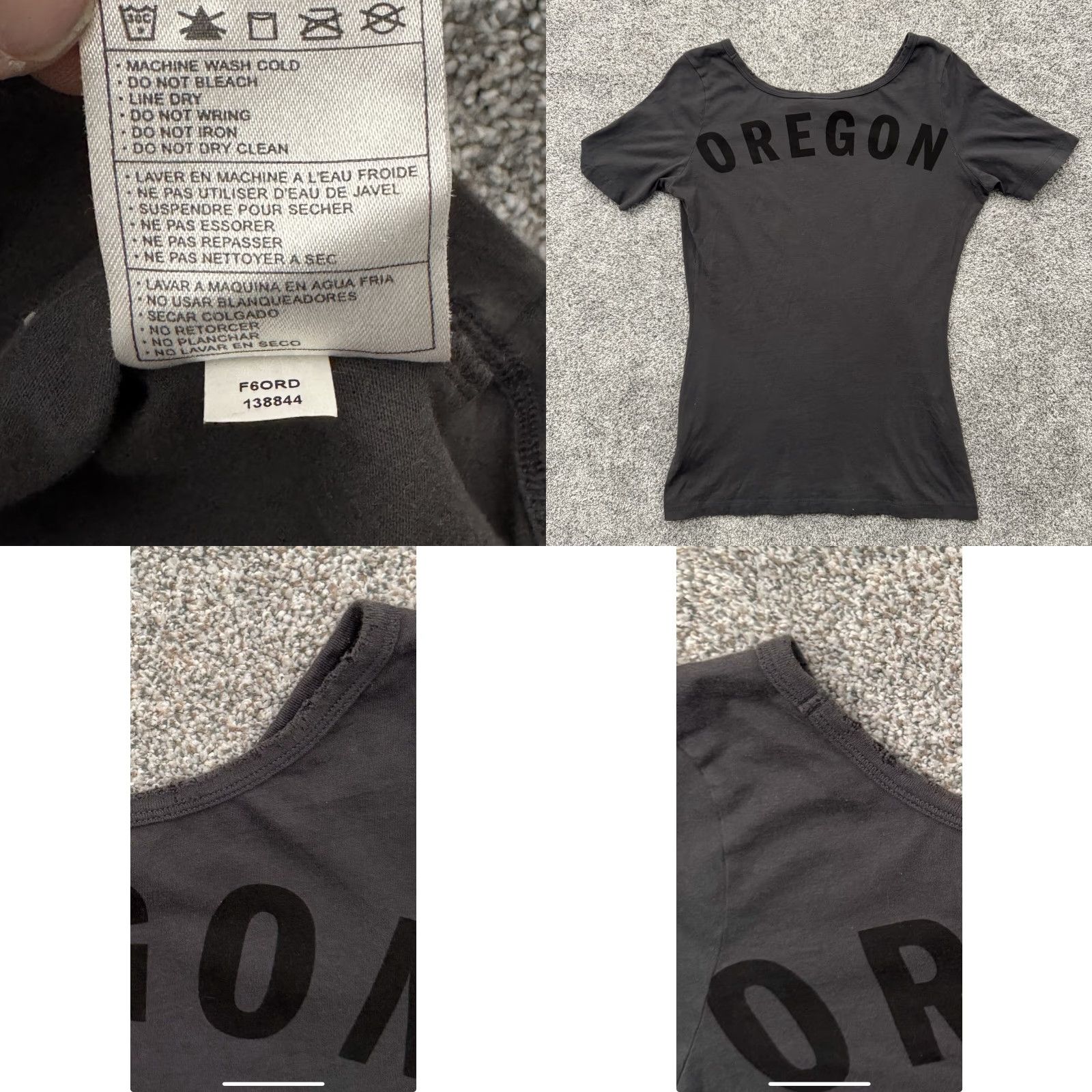 Nike Nike Womens Shirt Small Destroyed Grunge Running Oregon Track Club Limited Issue Shirt Women S Dark Gray 70s 80s Grunge Hipster Running & Jogging Size S / US 4 / IT 40 - 8 Thumbnail
