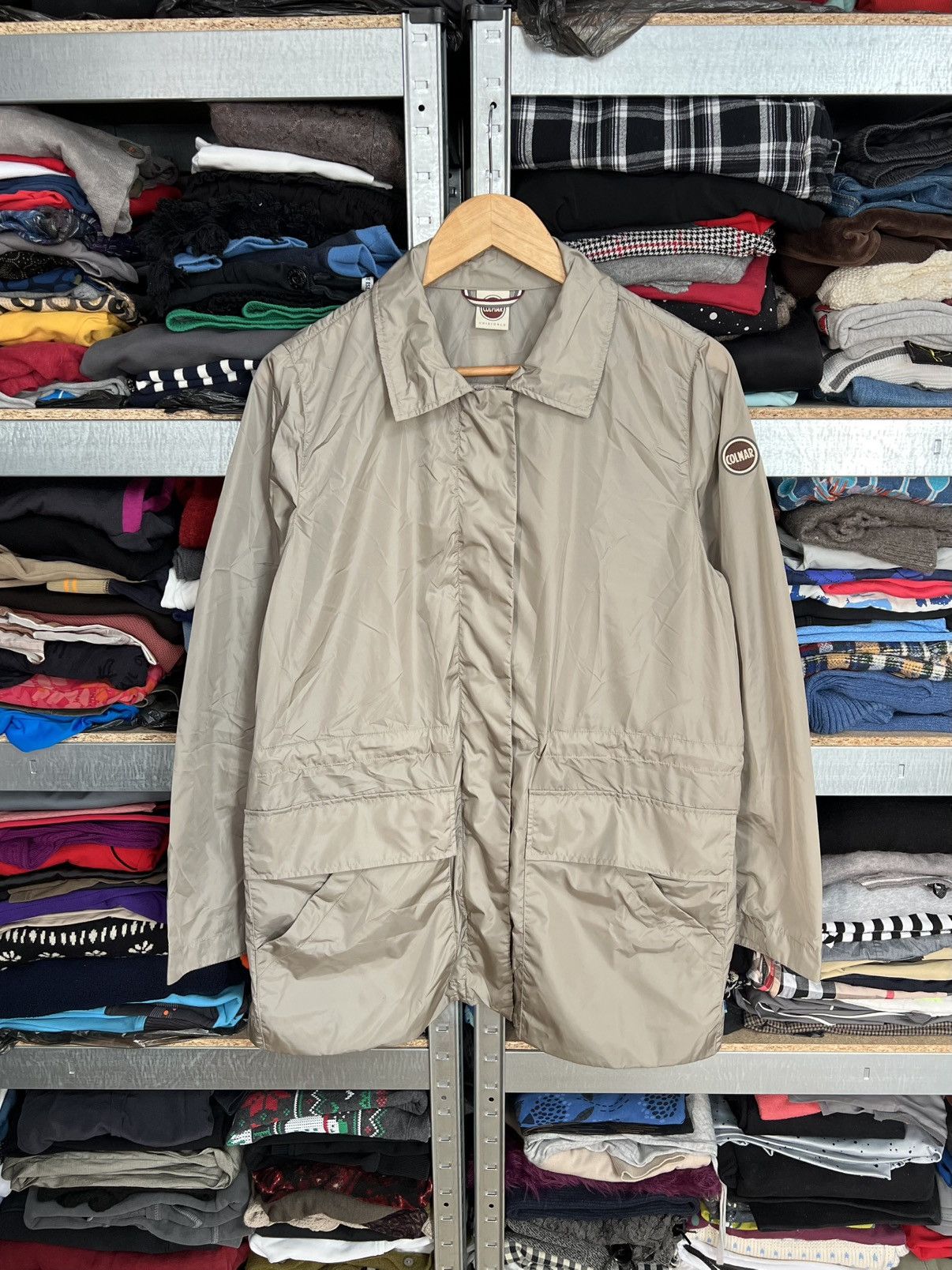 Colmar Colman Hooded Windbreaker Jacket Size 46 Nylon Zip Coat Size L / US 10 / IT 46 - 1 Thumbnail