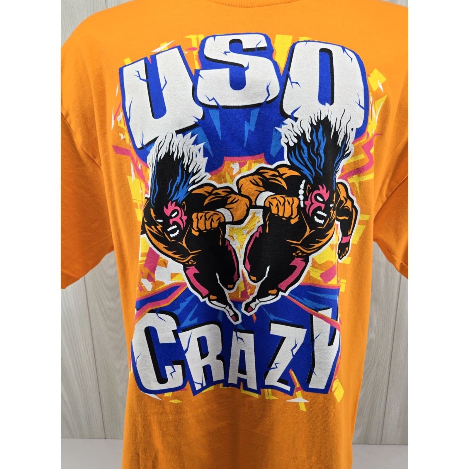 Vintage WWE The Usos T Shirt Usos Crazy Jey Uso Jimmy Uso Orange XL Shirt Men Regular Short Sleeve Graphic Print 2020-2029 Vintage No Size US XL / EU 56 / 4 - 3 Thumbnail
