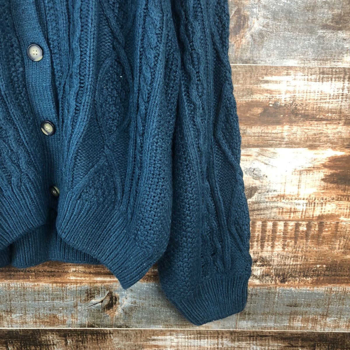 GU GU Green vintage cable Knitwear #A2002 Size XL / US 12-14 / IT 48-50 - 8 Thumbnail