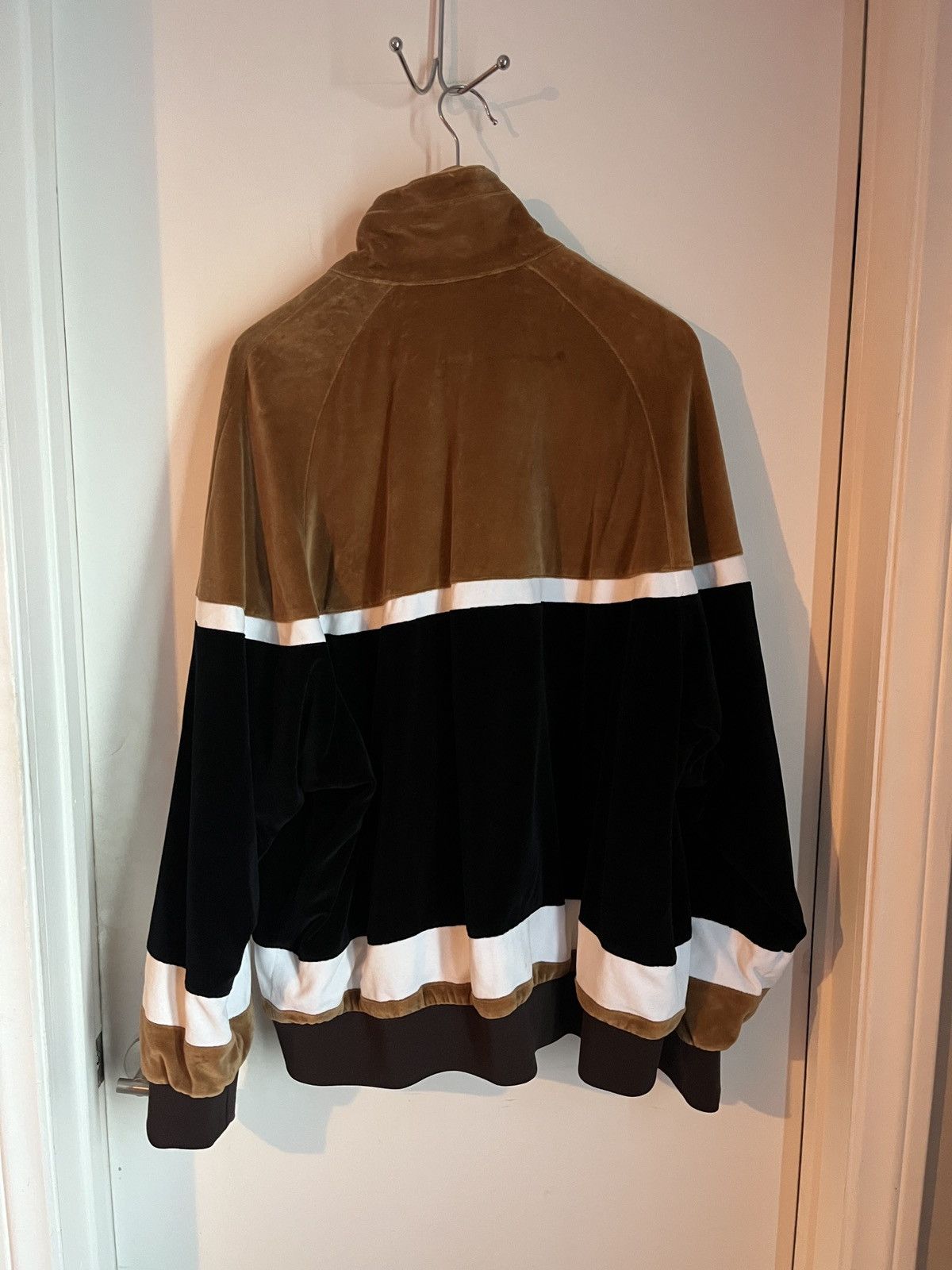 Burberry Burberry Logo-Appliquéd Cotton-Blend Velour Track Jacket XL Size US XL / EU 56 / 4 - 5 Thumbnail