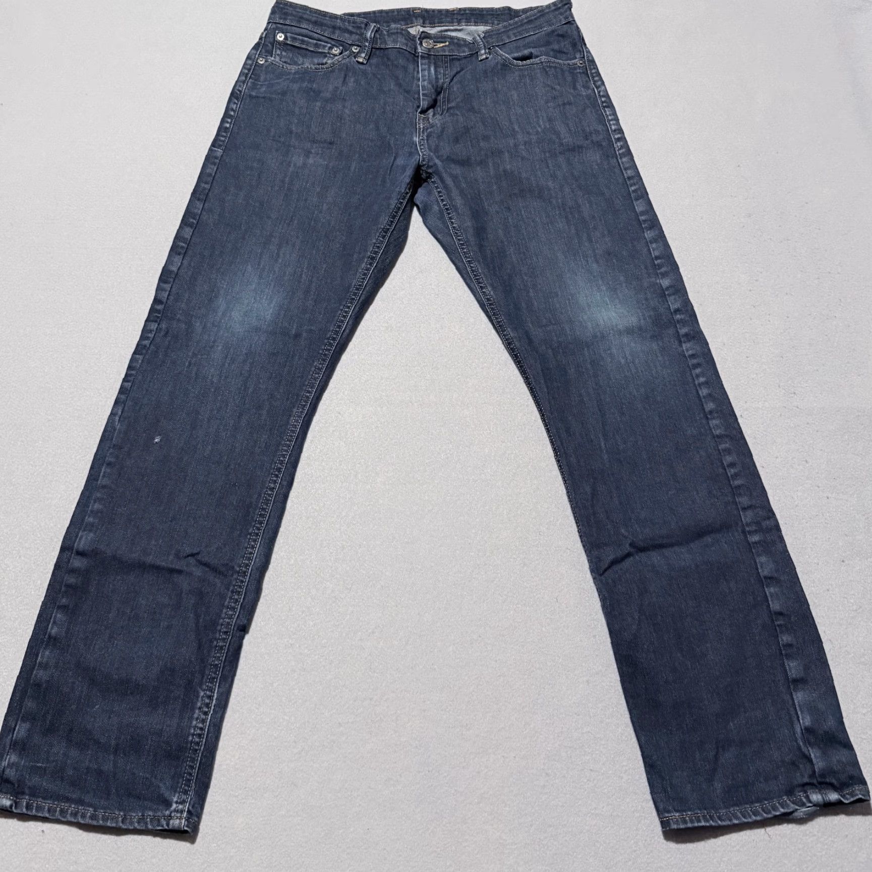 Levi's Levi's 504 Jeans Men Blue Denim Mid Rise Straight Classic Pockets - 32X32 Size US 32 / EU 48 - 2 Thumbnail