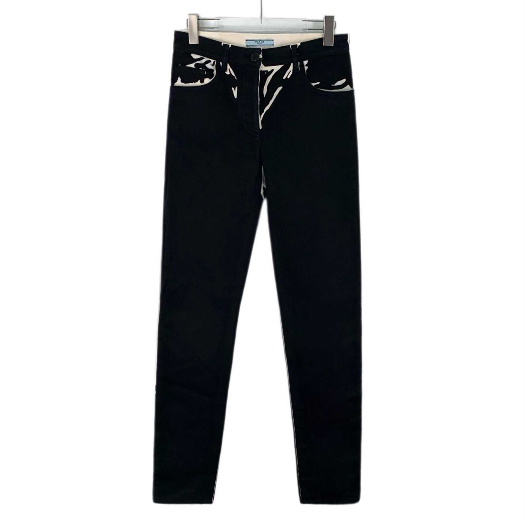 Prada Prada Casual Printed Black Jeans S Women Size 26" / US 2 / IT 38 - 1 Thumbnail