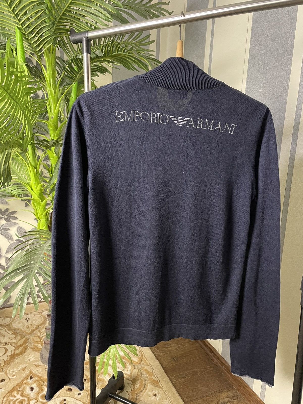 Emporio Armani Emporio Armani Mens Big Logo Zip Sweater Size L Size US L / EU 52-54 / 3 - 3 Thumbnail