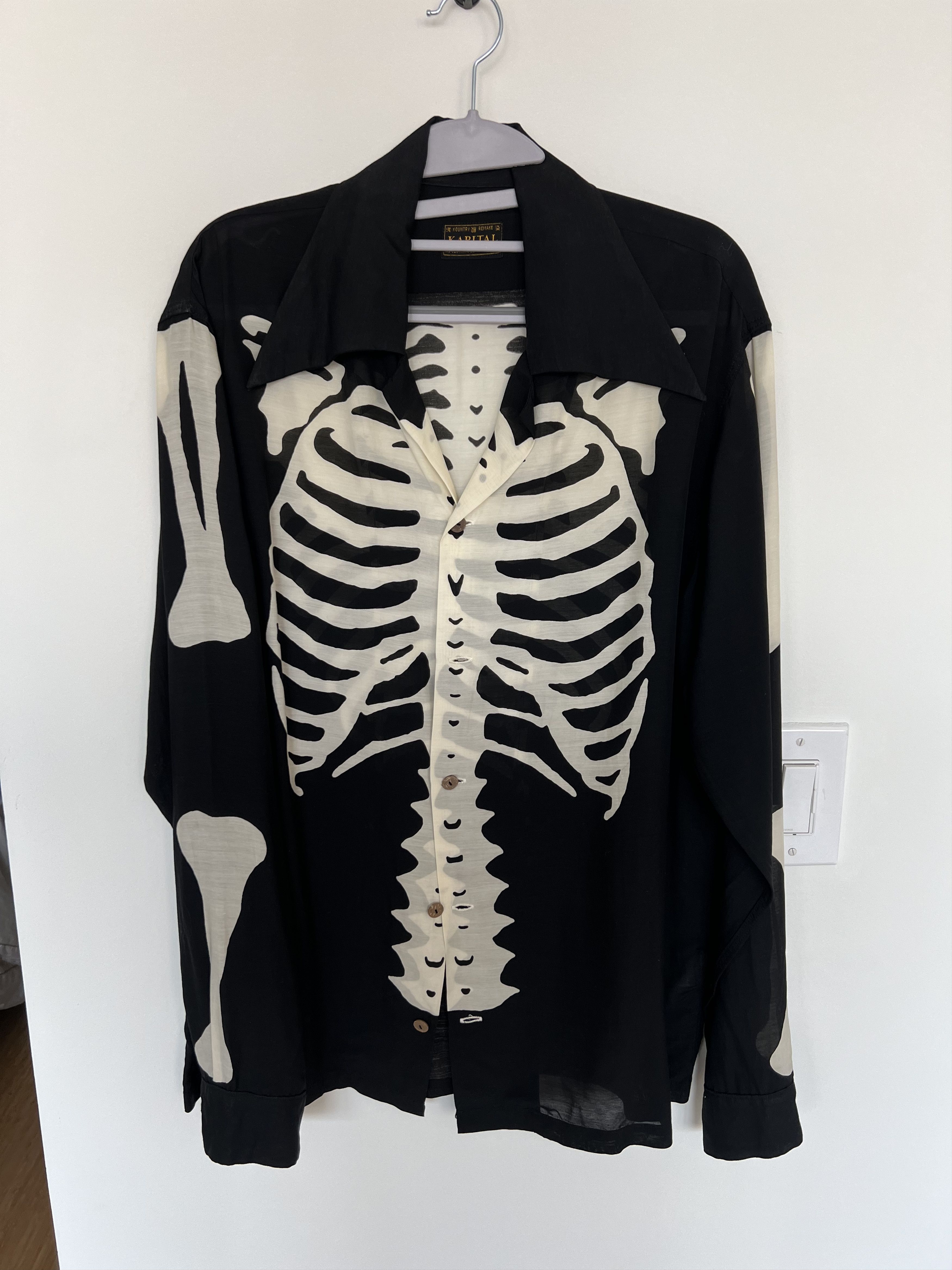 Kapital Kapital Skeleton Bone Printed Shirt | Grailed